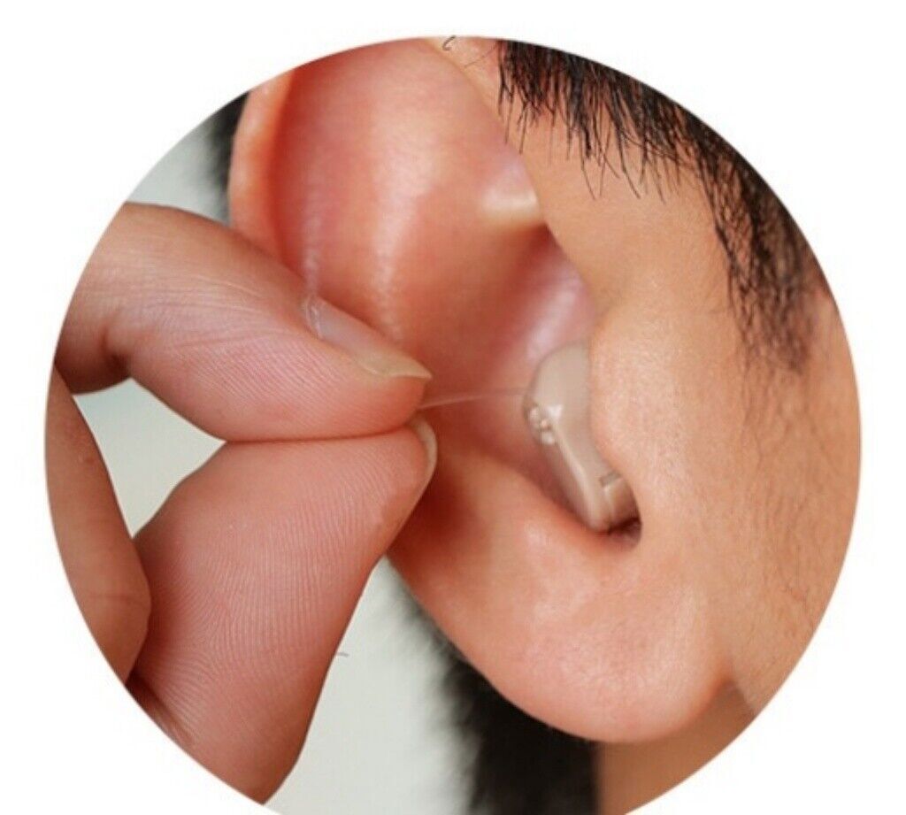 1 Pair Small Invisible Hearing Mini Sound Amplifier Enhancer Adjustable Tone US