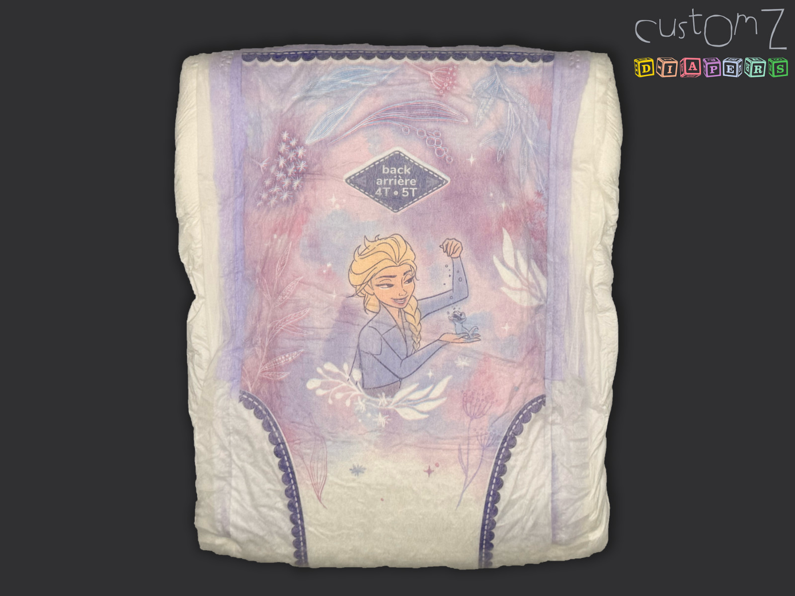 CustomZ Ice Queen ABDL Adult Baby Diaper Nappy with Fade When Wet Snowflakes