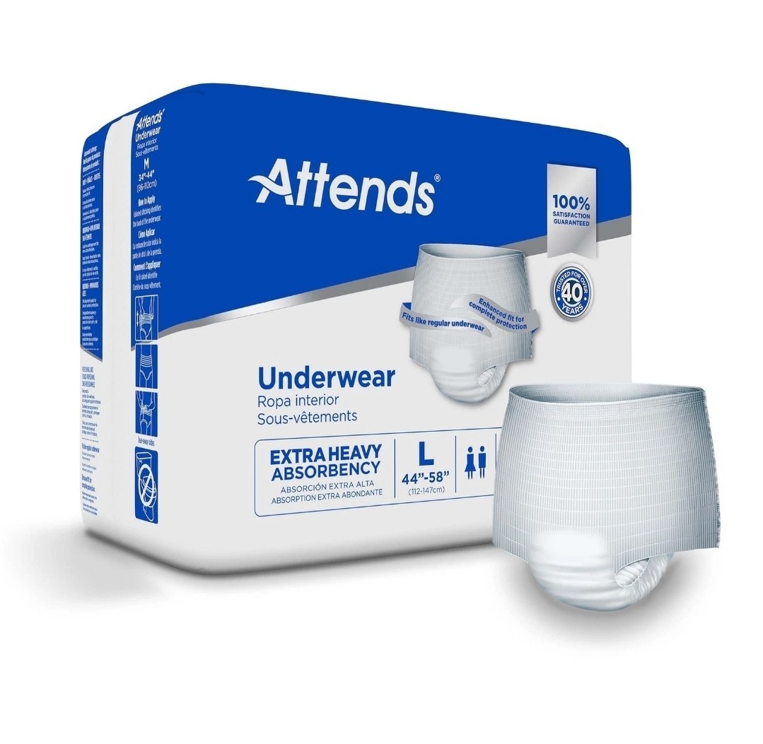Attends Disposable Underwear Large 48 18 Ct
