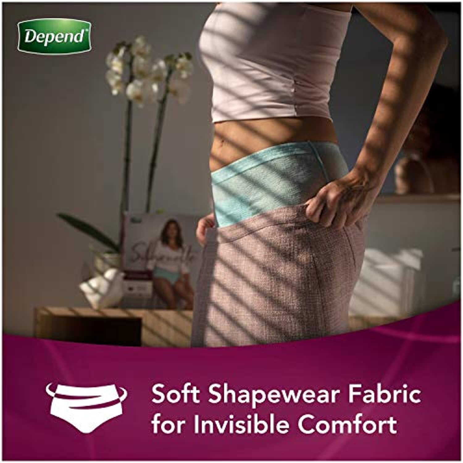 Depend Incontinence Postpartum Underwear Women Pink/Black/Teal/Berry Small