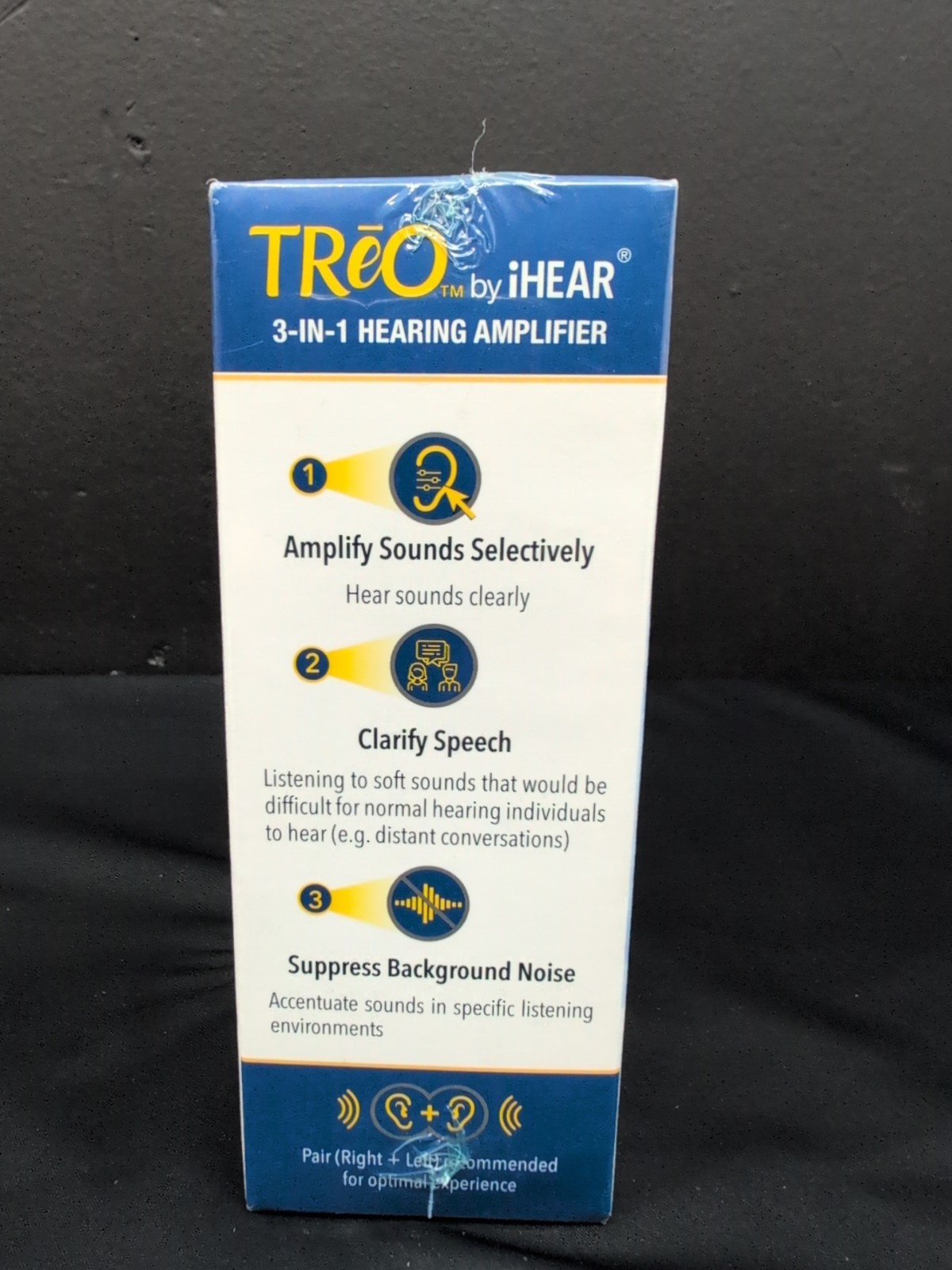 Treo by iHear 3 in 1 Hearing Amplifier for Right Ear Beige