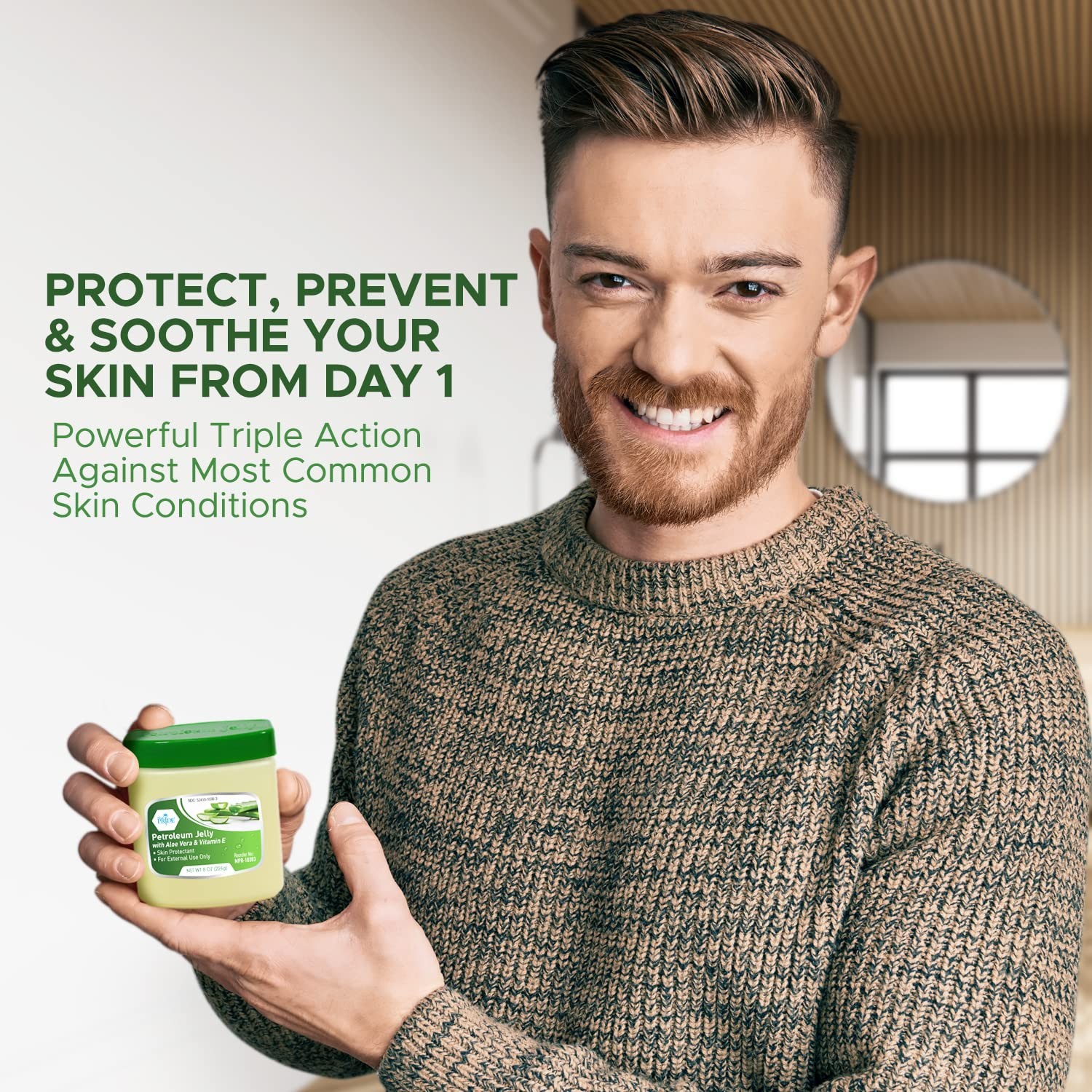 MED PRIDE Petroleum Jelly with Aloe Vera & Vitamin E, 8 oz – Skin 8 Ounce