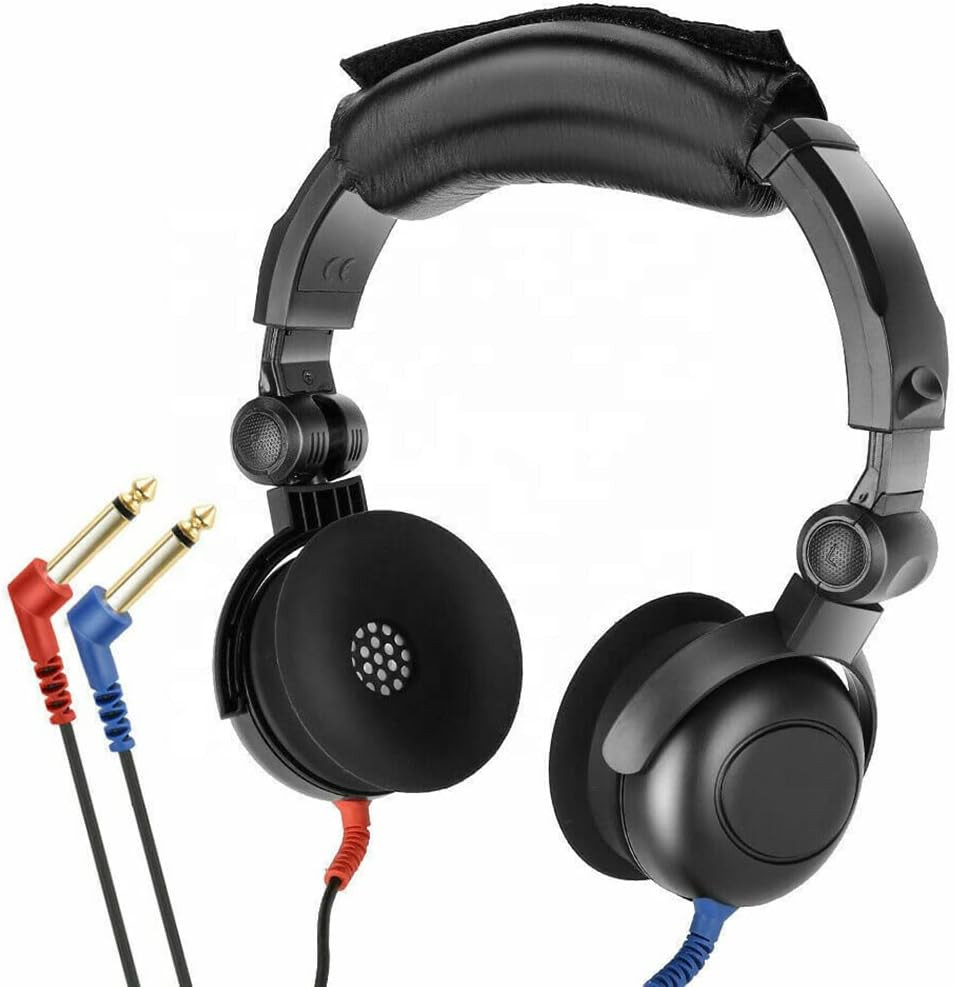 Audiometer Earphone Air Transducers Headsets Headphone for TDH39 and Black
