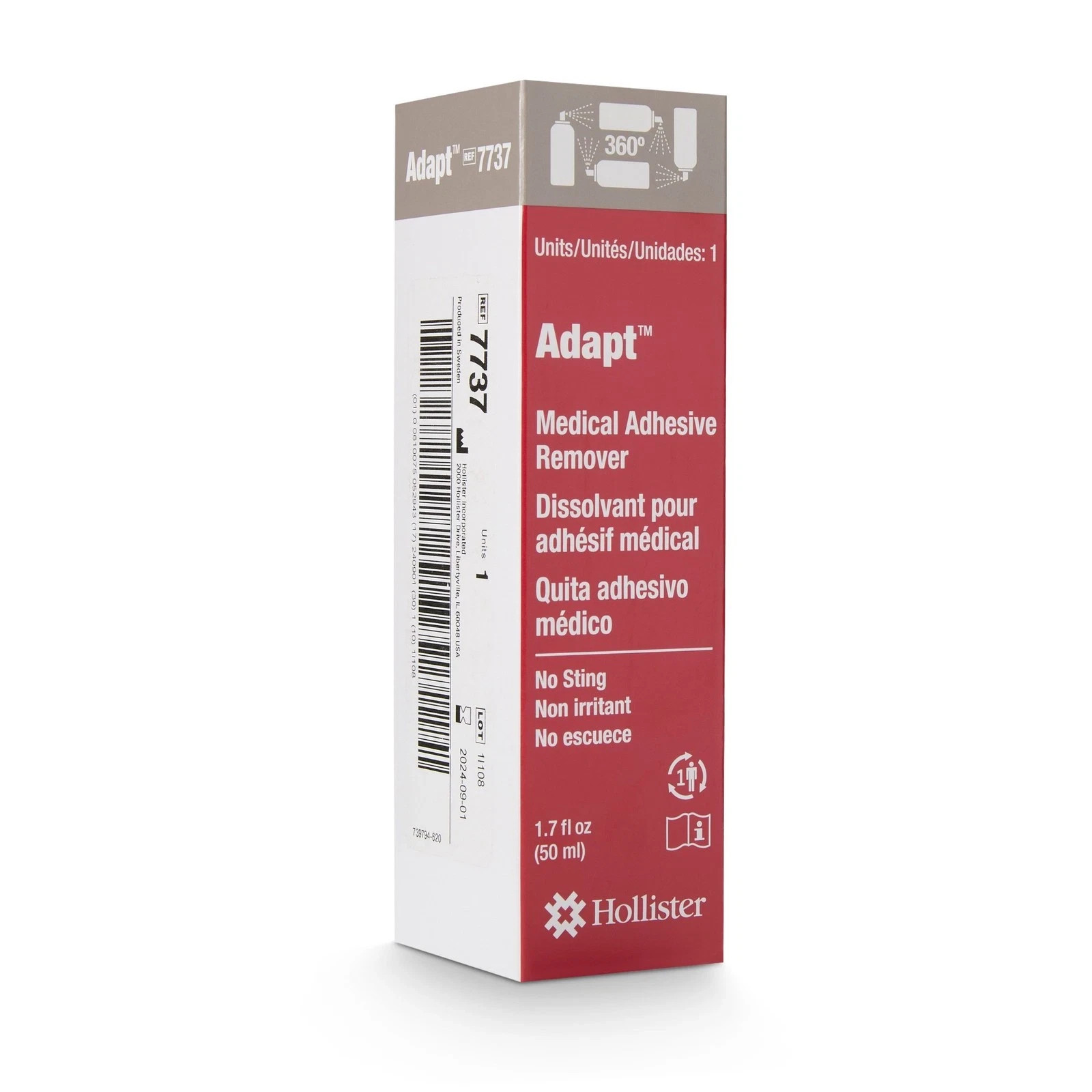 Hollister Adapt Medical Adhesive Remover Spray, 1.7 oz