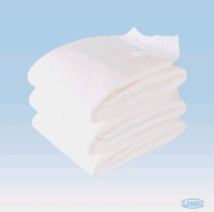 New LNGU Cloud White Sample of 3 ABDL Adult Diaper Size Medium Plastic Backed