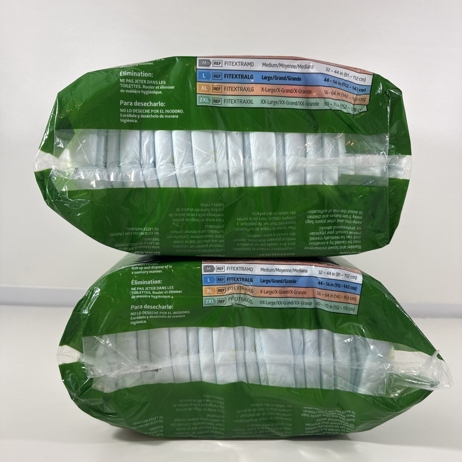 Medline FitRight Adult Diapers Ultra Optifit Briefs Large 20 Count NIP Large x2