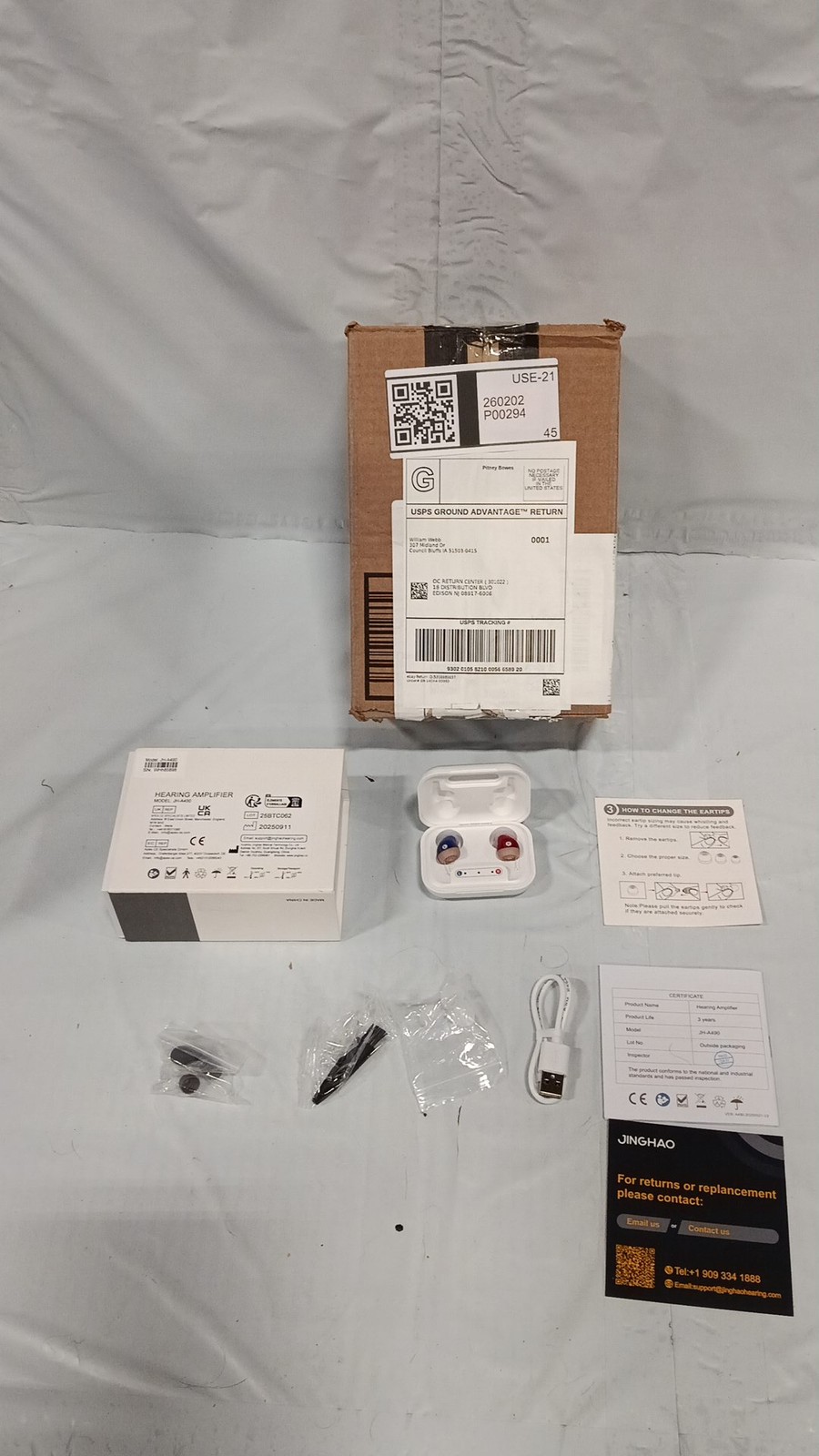 JINGHAO Rechargeable Hearing Aids Hearing Amplifier Sound Enhance -FREE RETURN