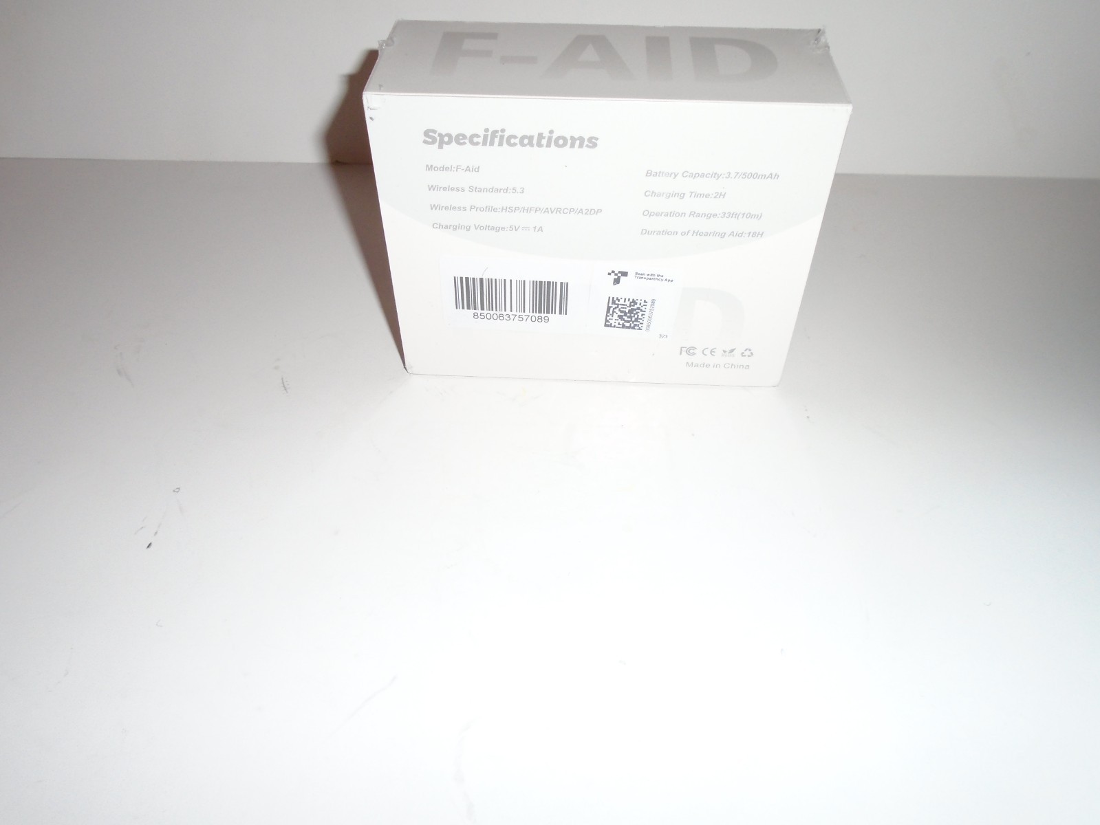 F-Aid Royal Hearing Black Bluetooth Hearing Aid New In Box