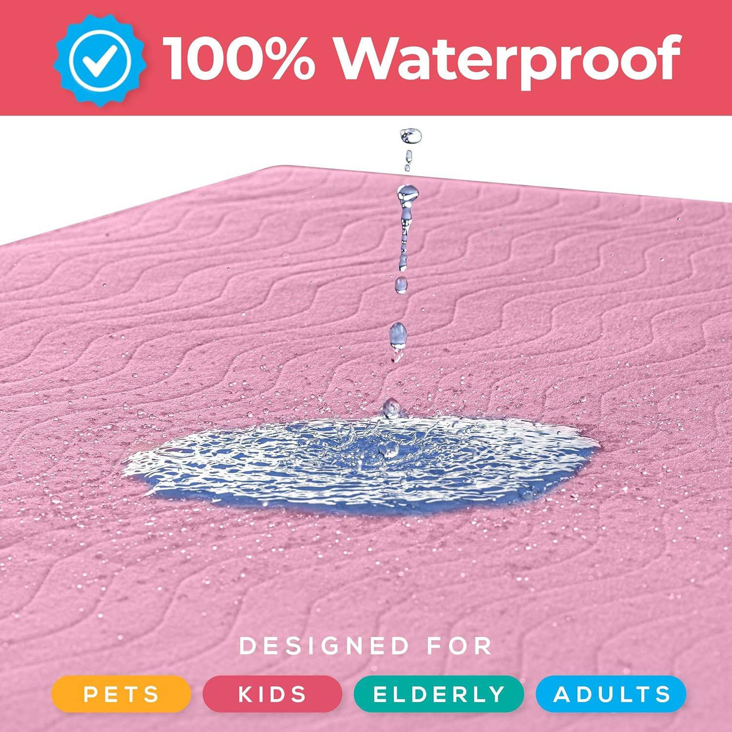 Utopia Bedding Washable Underpads 34″ X 36″ (Pack of 4), Waterproof Reusable Hea