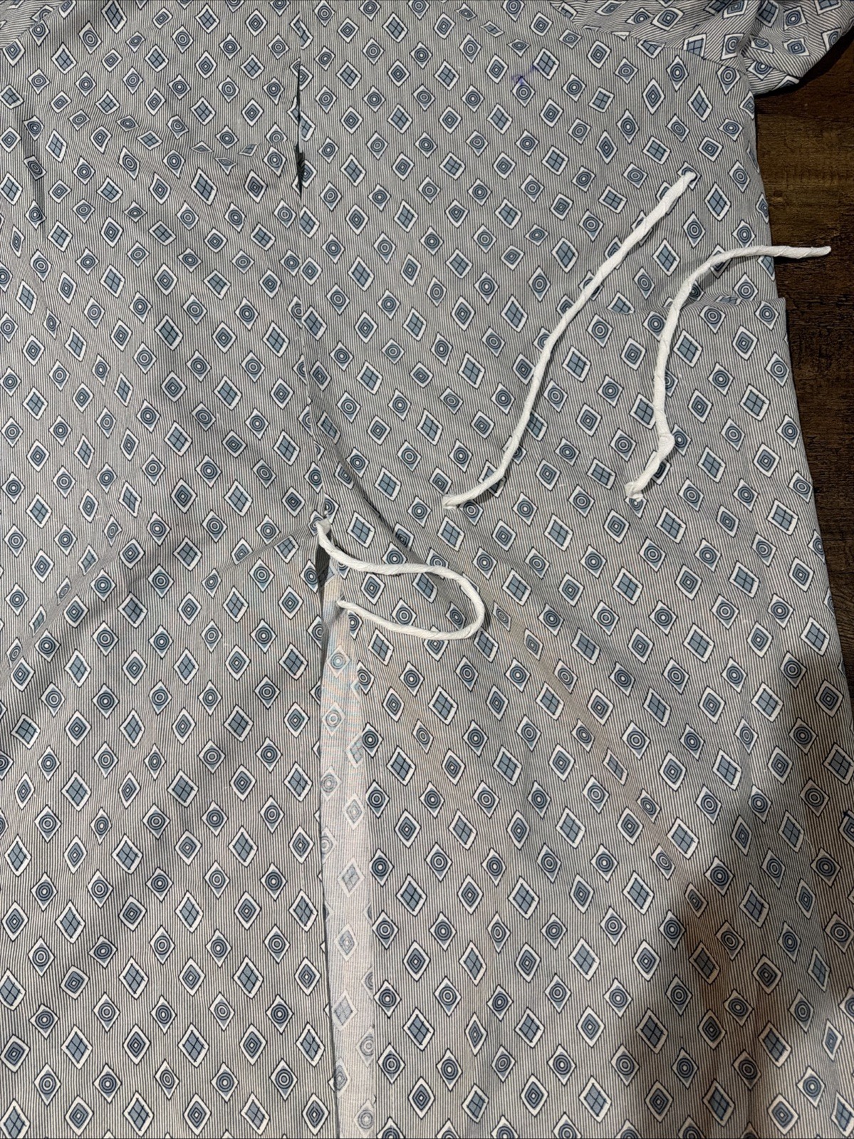 2 Unisex Hospital Gowns (Blue and White) – Patient Gown Gently Worn