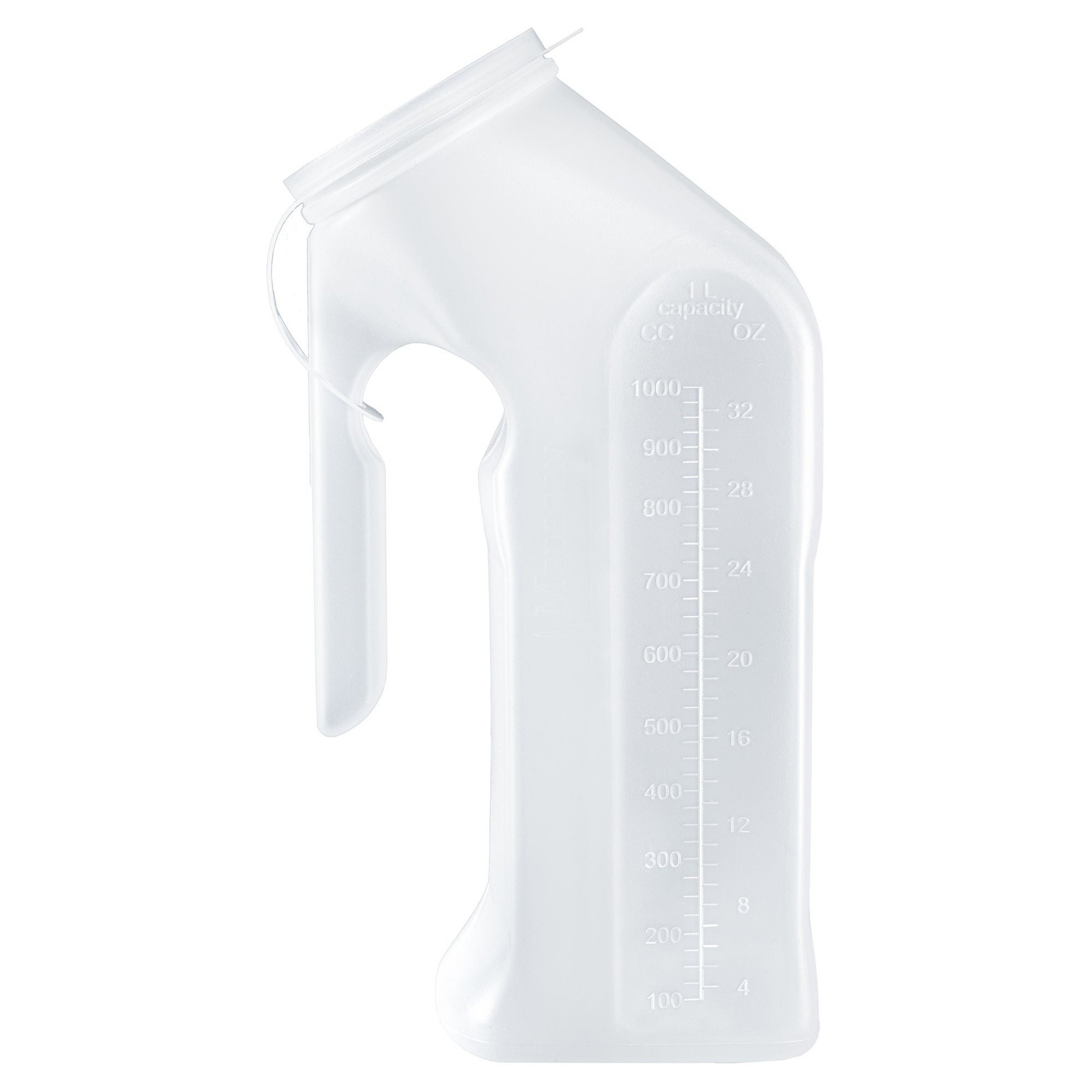 McKesson Male Urinal Urine Pee Bottle With Cover Lid 32 oz 1000 mL Pack of 6