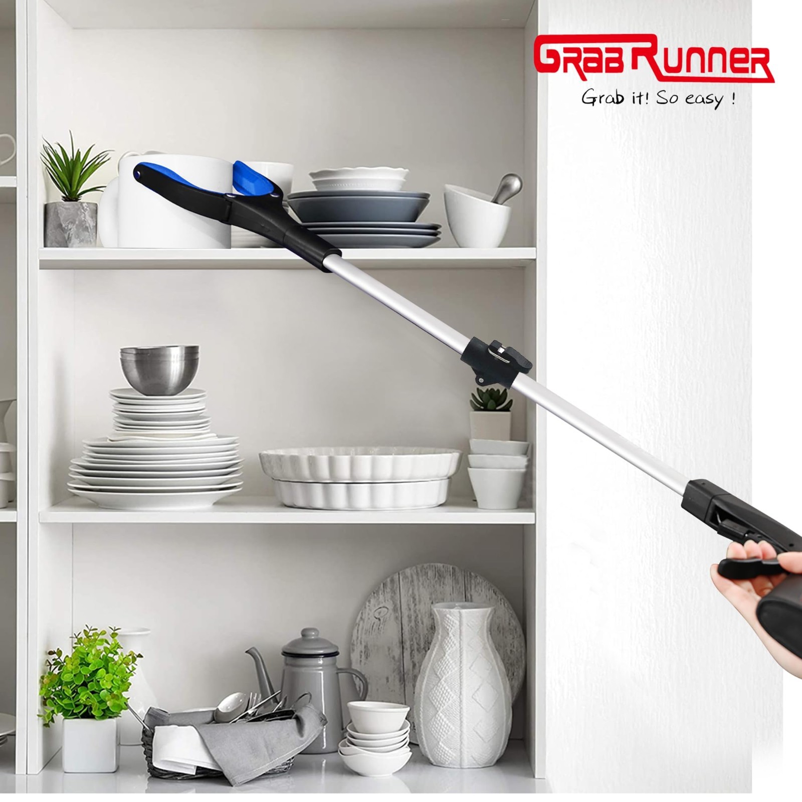 2 Pack 32″ Grabber Tool with Magnetic Tips & Swivel Head – Easy Reaching Aid