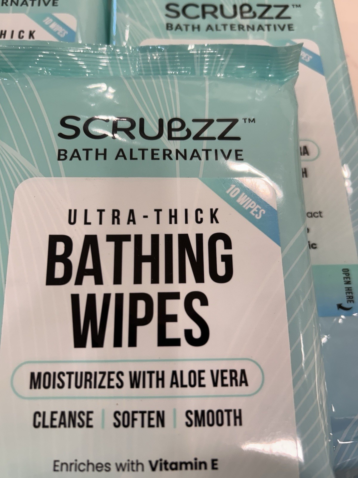 Ultra Thick Bath Wipes Ideal for Gym Camping Elderly & Post Surgery Use Set of 3