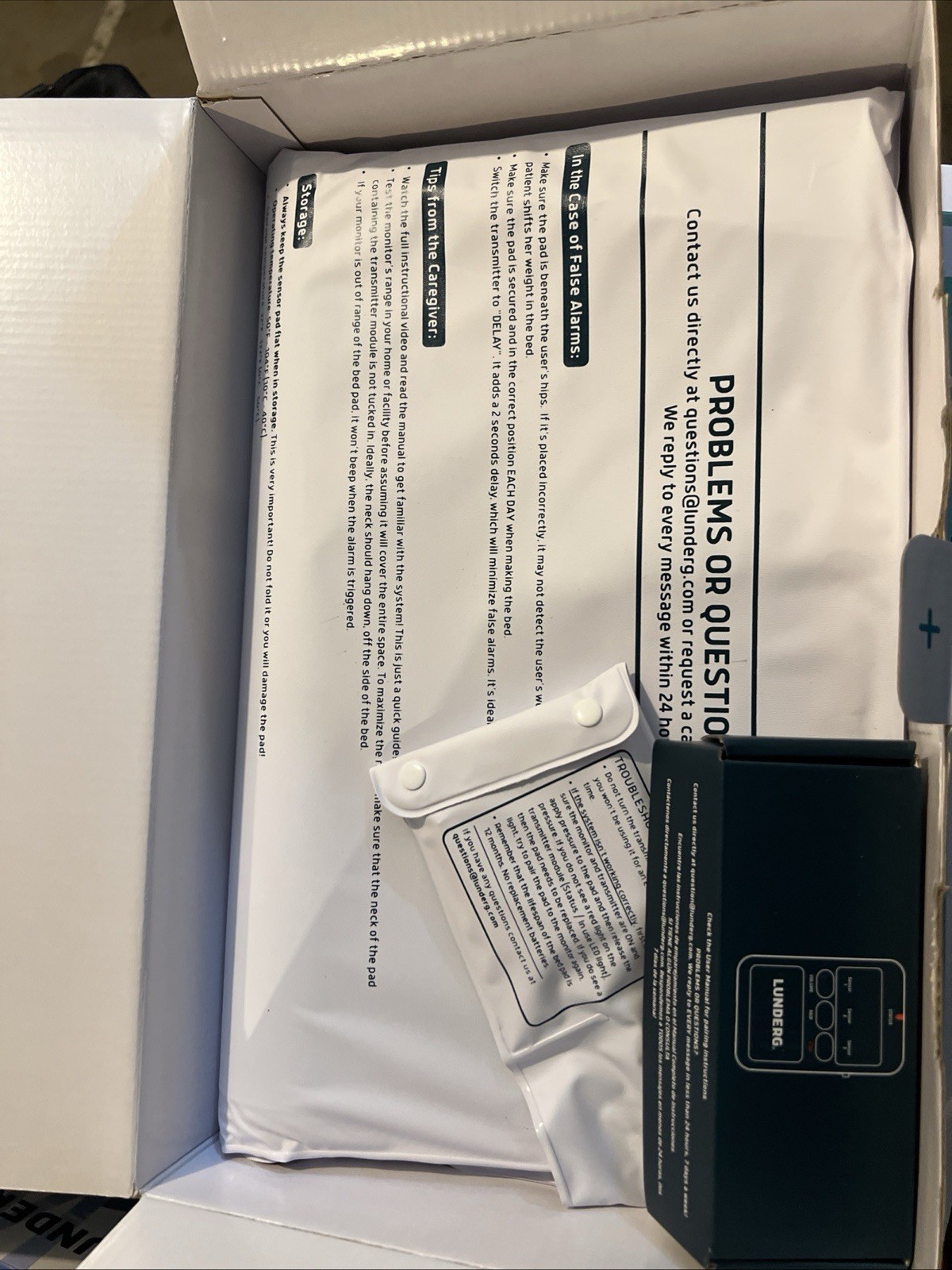 Lunderg LARGE Bed Alarm for Elderly Adults – Wireless Sensor Pad 20” x 30”