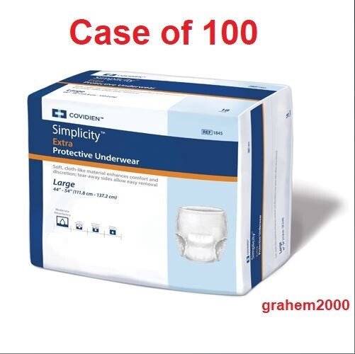 Covidien Simplicity Extra Protective Underwear – Large – Case of 100