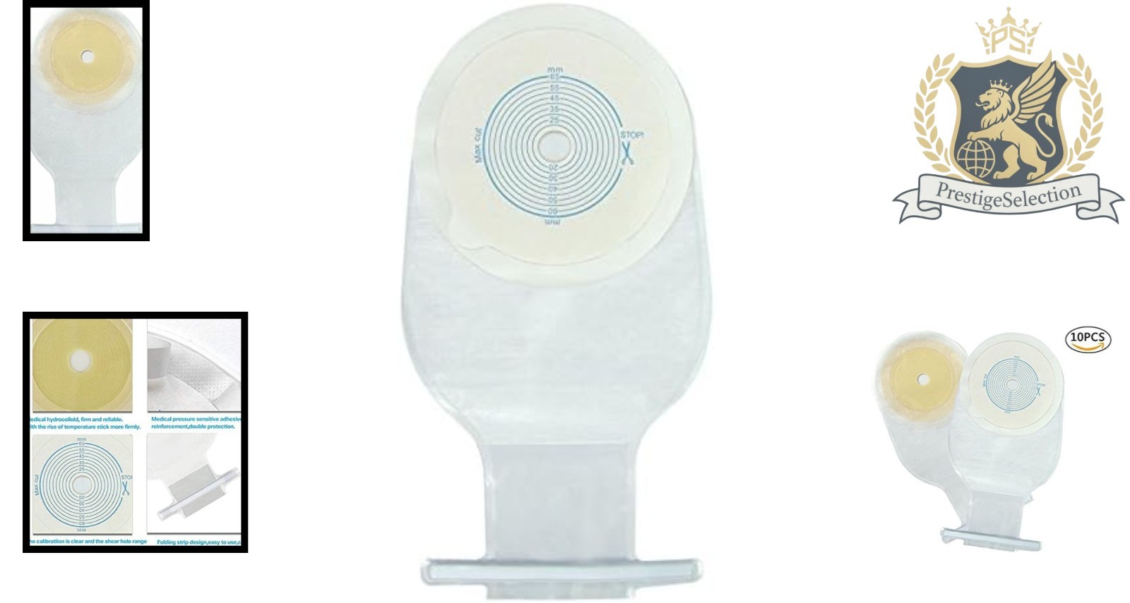 10-Pack Drainable Colostomy Bag Pouch A003 – Odor-Locking Comfort Solution