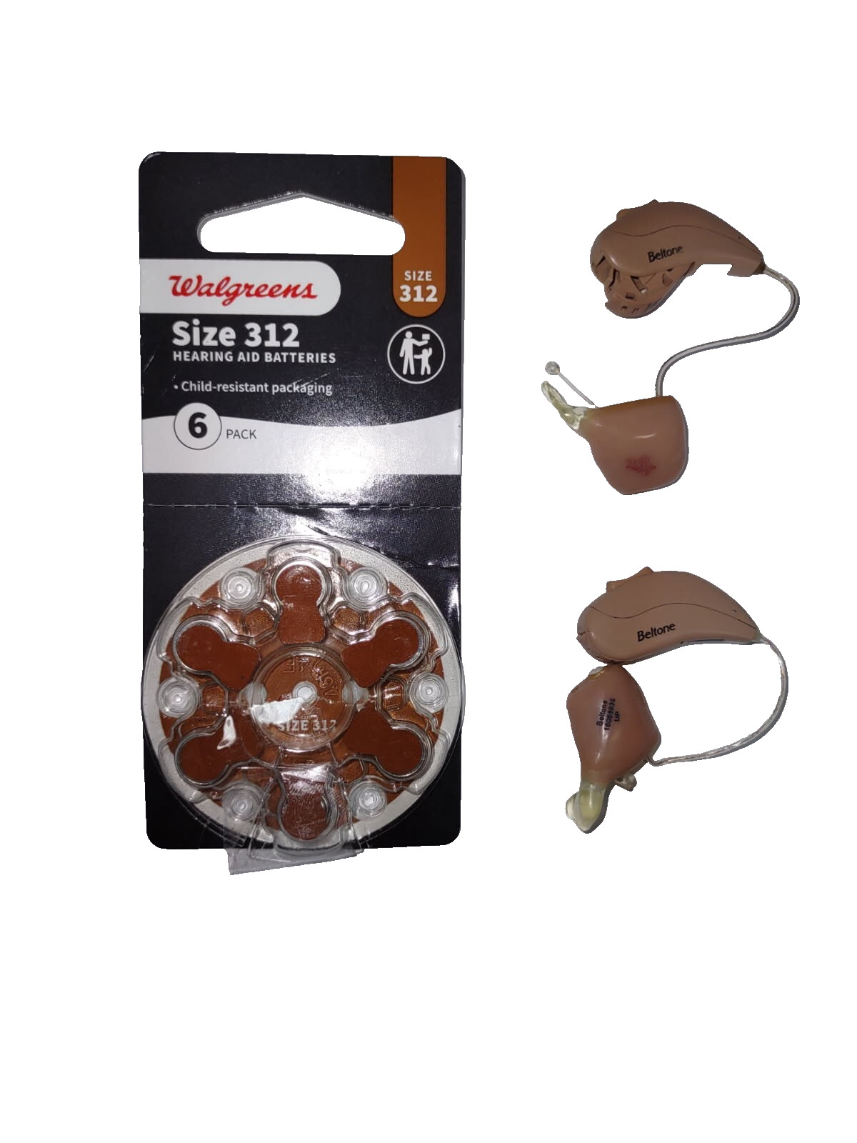 Beltone Hearing Aids 0297 (with a pack of batteries) BOTH TURN ON