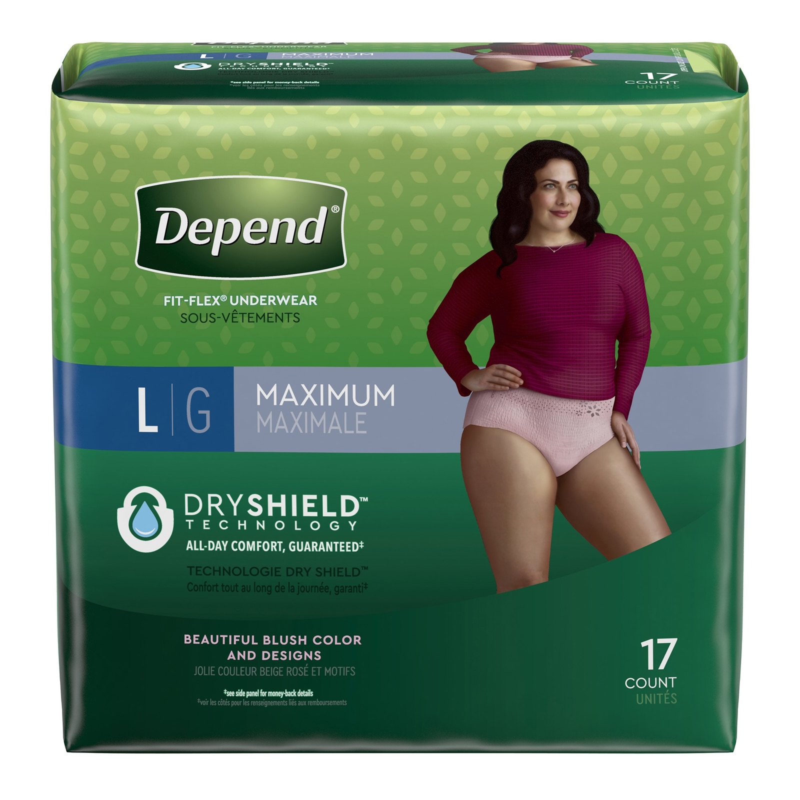 Depend Disposable Underwear Female Large Maximum 17 Ct