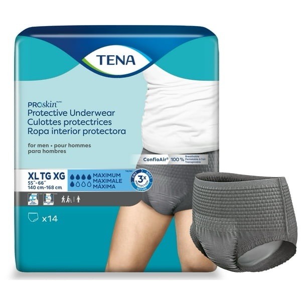 TENA ProSkin Men’s Maximum Absorbency Incontinence Underwear XL 14ct Pack NEW