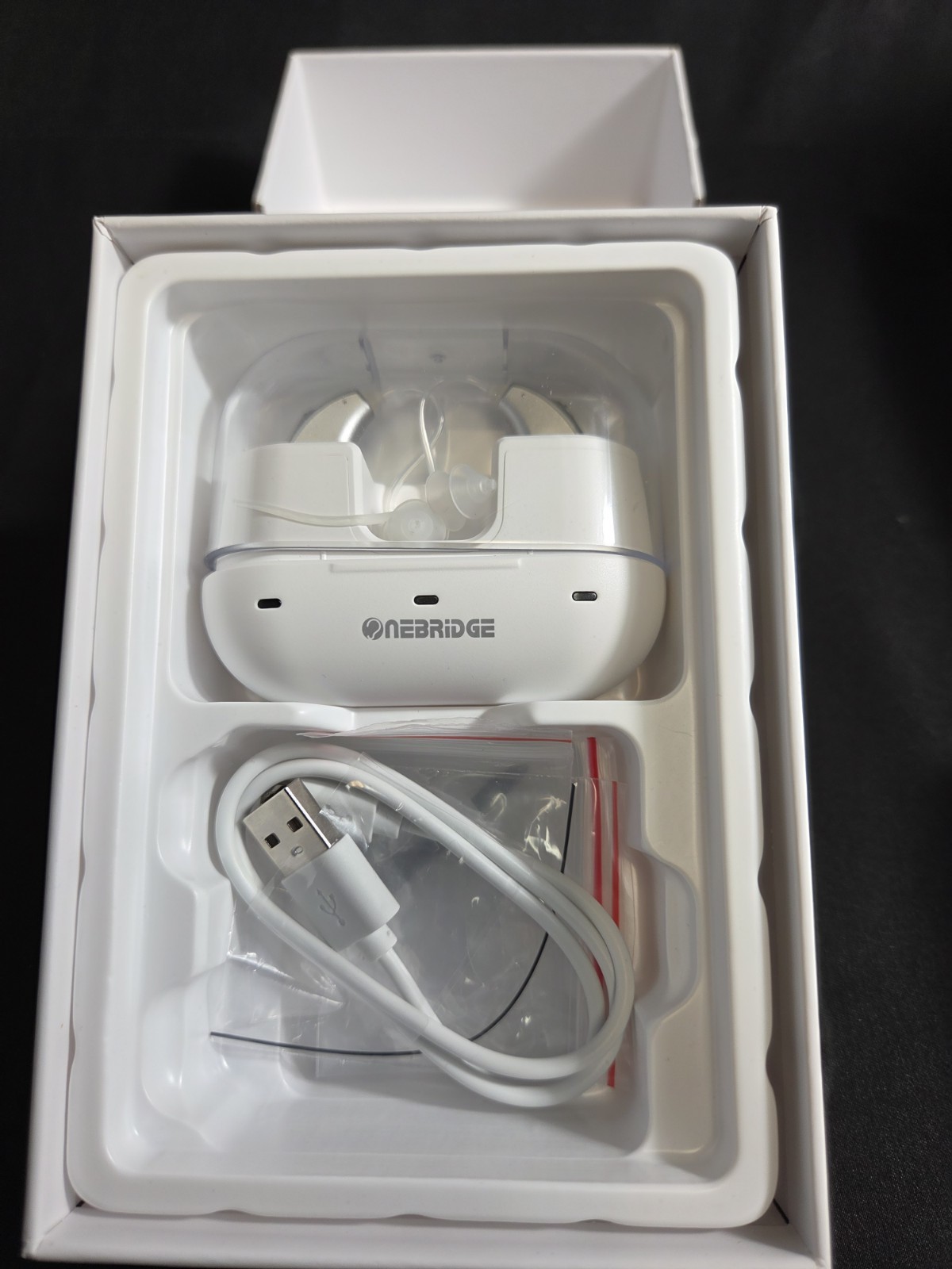 Onebridge Rechargeable Earback Binaural Sound Amplifier/ New, Model J707