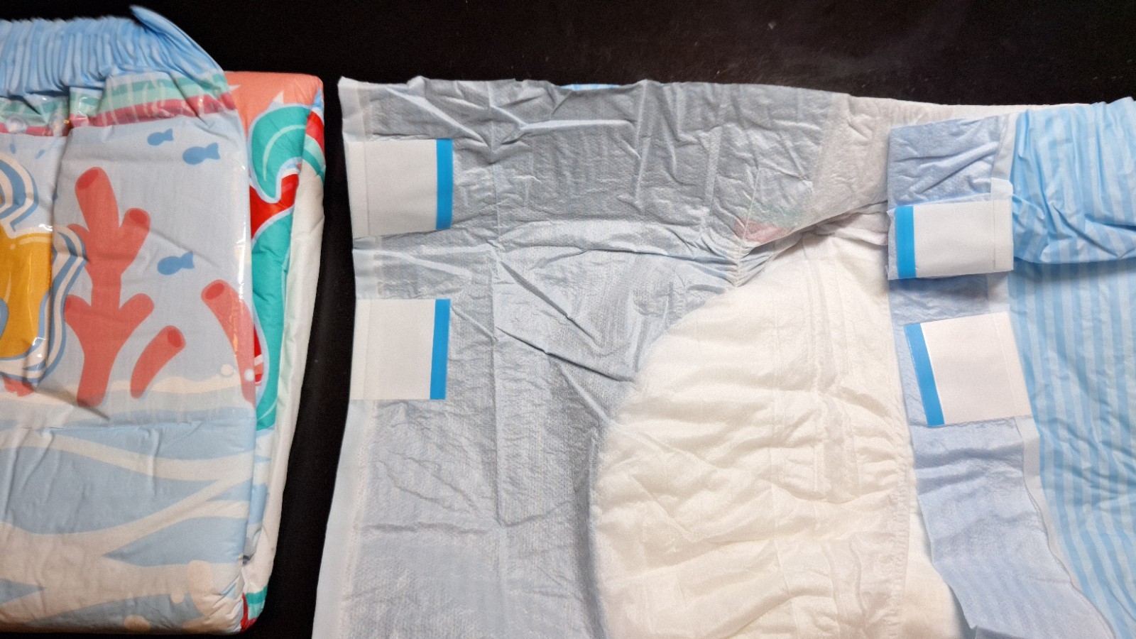 Kiddo Sea Friends Pack of 2 Adult Abdl Plastic Backed Diapers Size Medium
