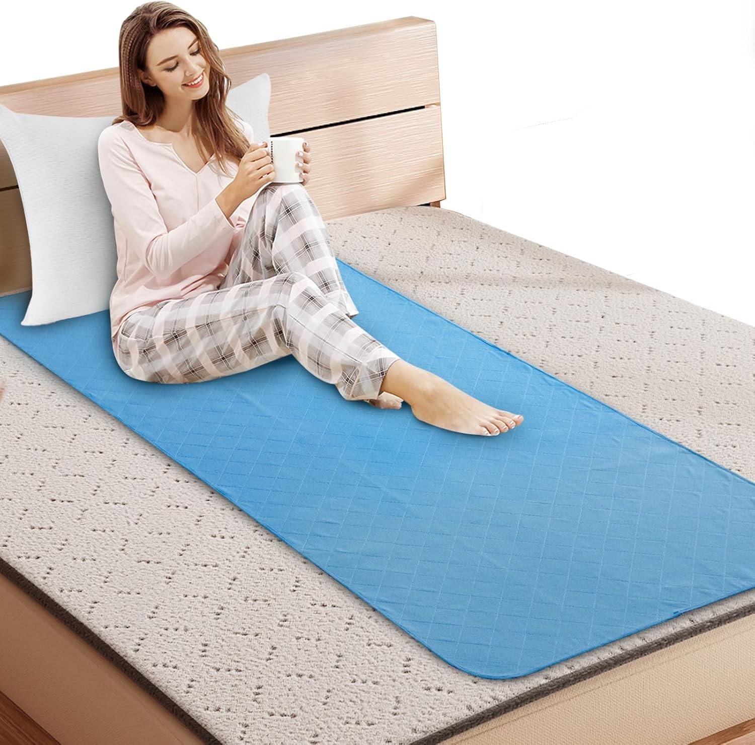 Hospital Bed Pads 34” X 76”, Non-Slip Washable Pee Pads and Mattress Protector