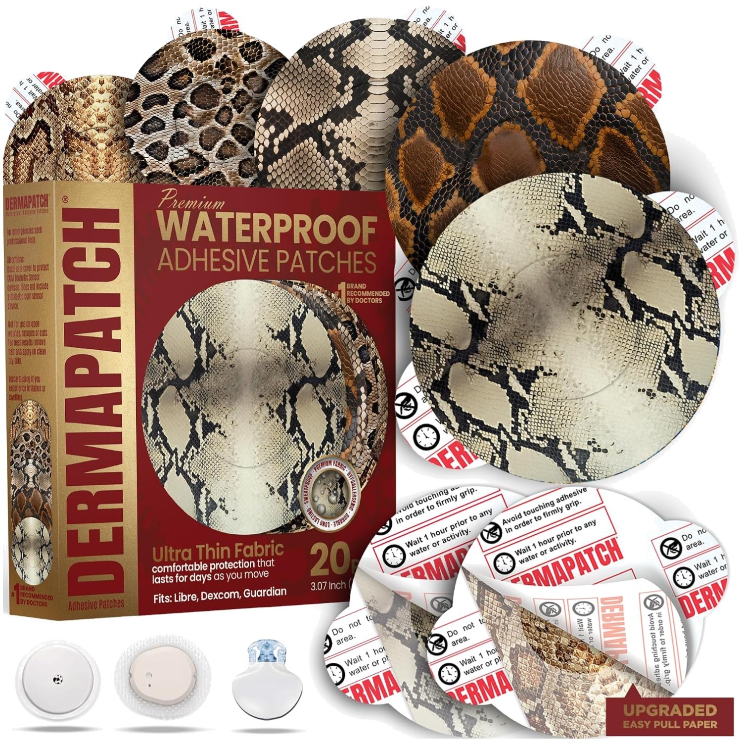 Waterproof Adhesive Patches – 20 pcs for Sensors