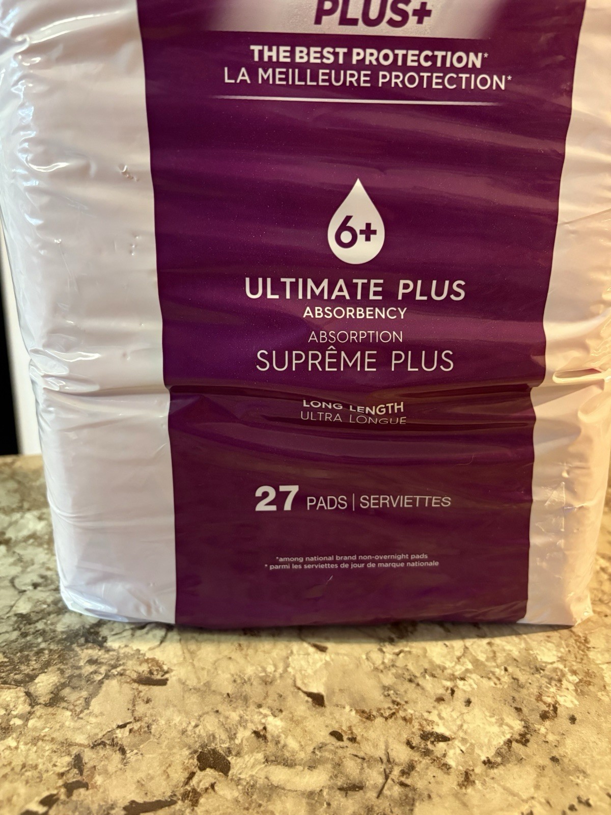 Poise Supreme Plus Ultimate Plus 6+ Long Length 27 Pads Brand New Sealed