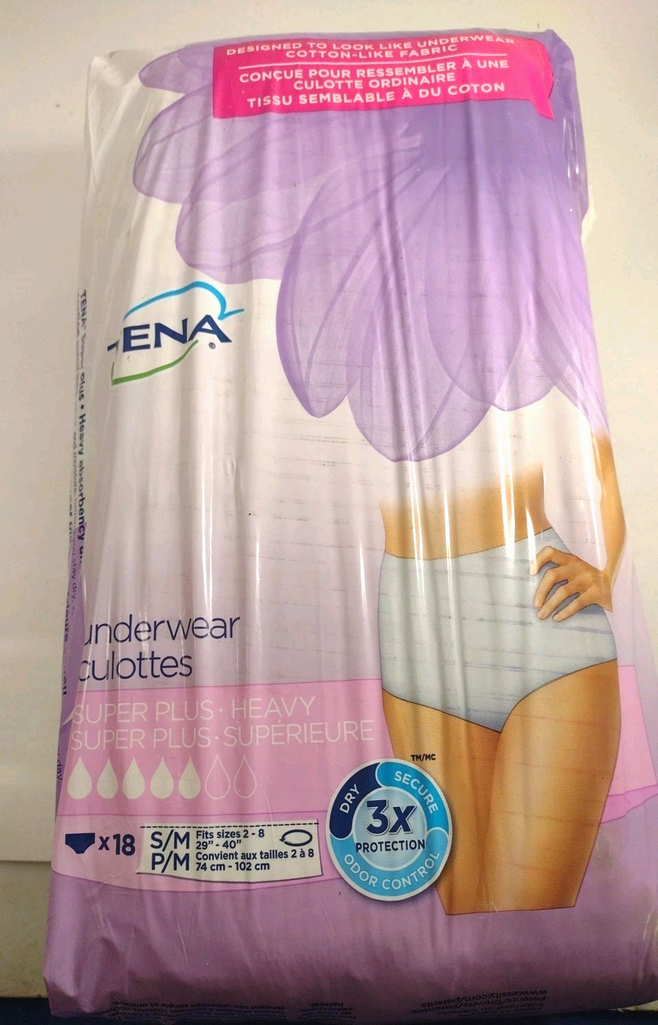 TENA Disposable Underwear Female S/M Max Heavy 18 Ct
