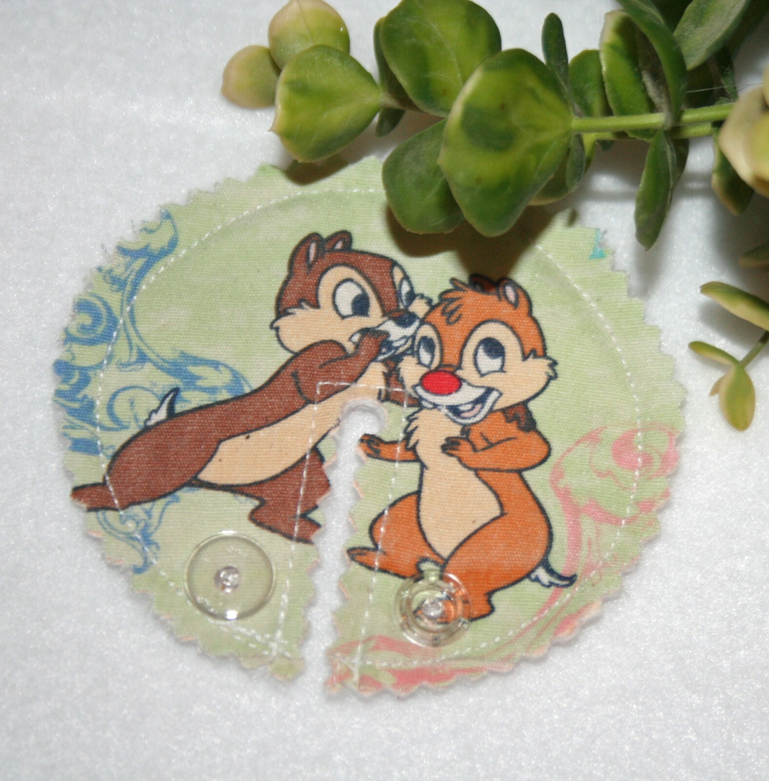 3.25 Inch Pads G-tube pads, Reclaimed Scrub Top!! Chip And Dale Set of 4