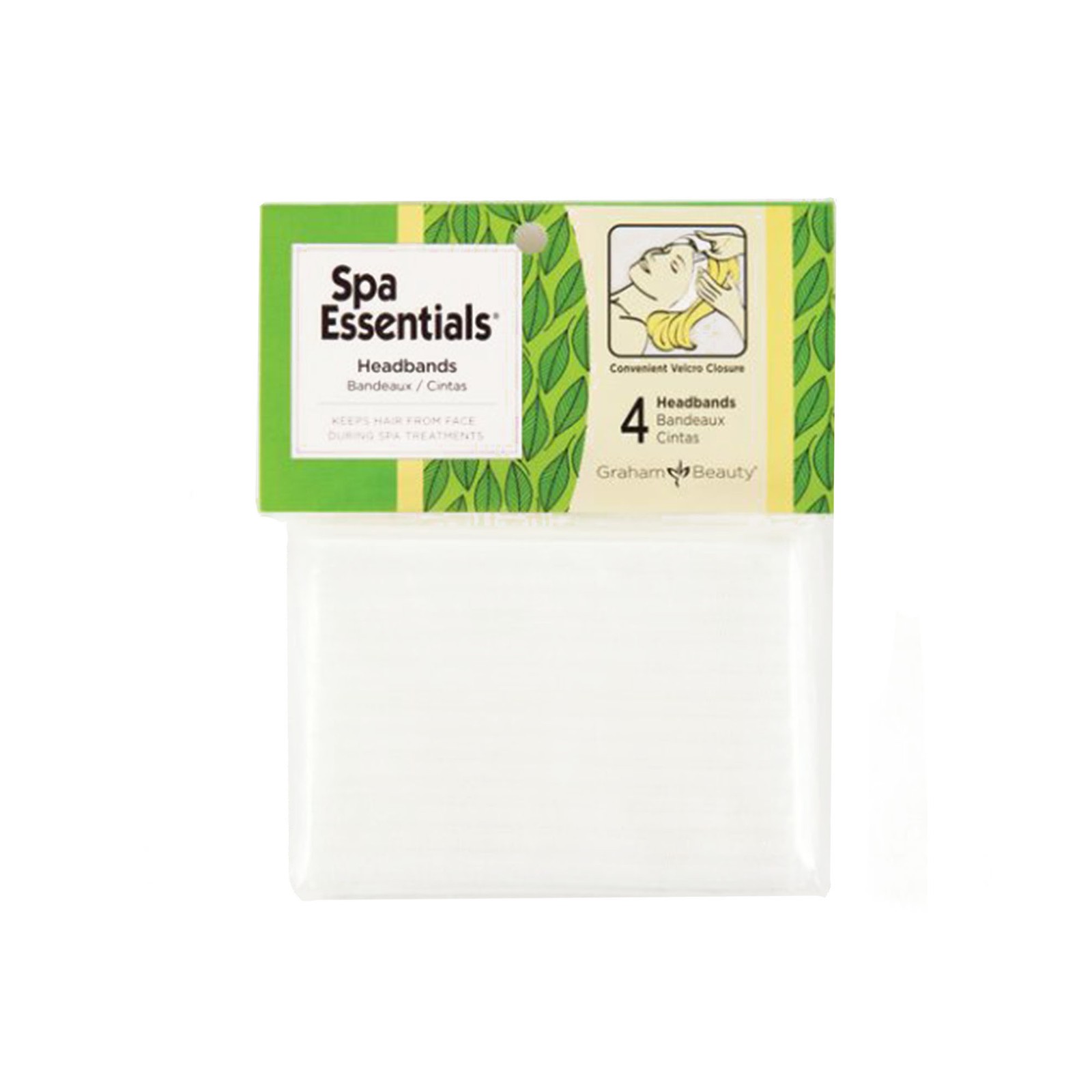 Graham Beauty Spa Essentials® Headbands – White, 4 ct.