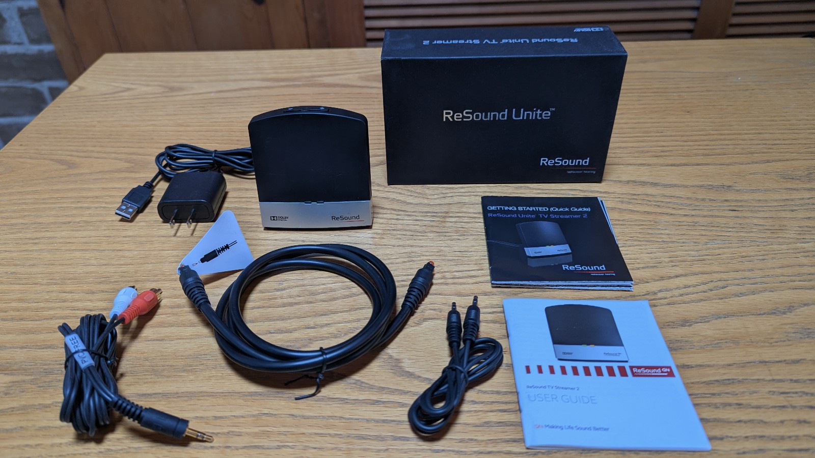 4 ReSound Hearing Aid Accessories: Micro Mic, Phone Clip+, TV Streamer 2, Remote