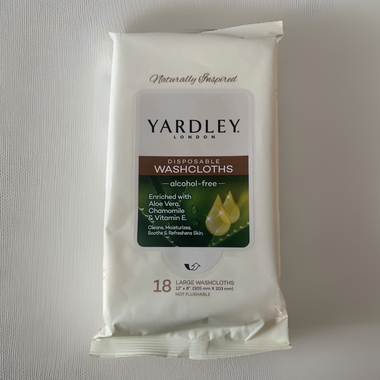 6x Lot of Yardley London Body Wipes 18 ct. Disposable Wash Cloths 12×8″ 108 CT