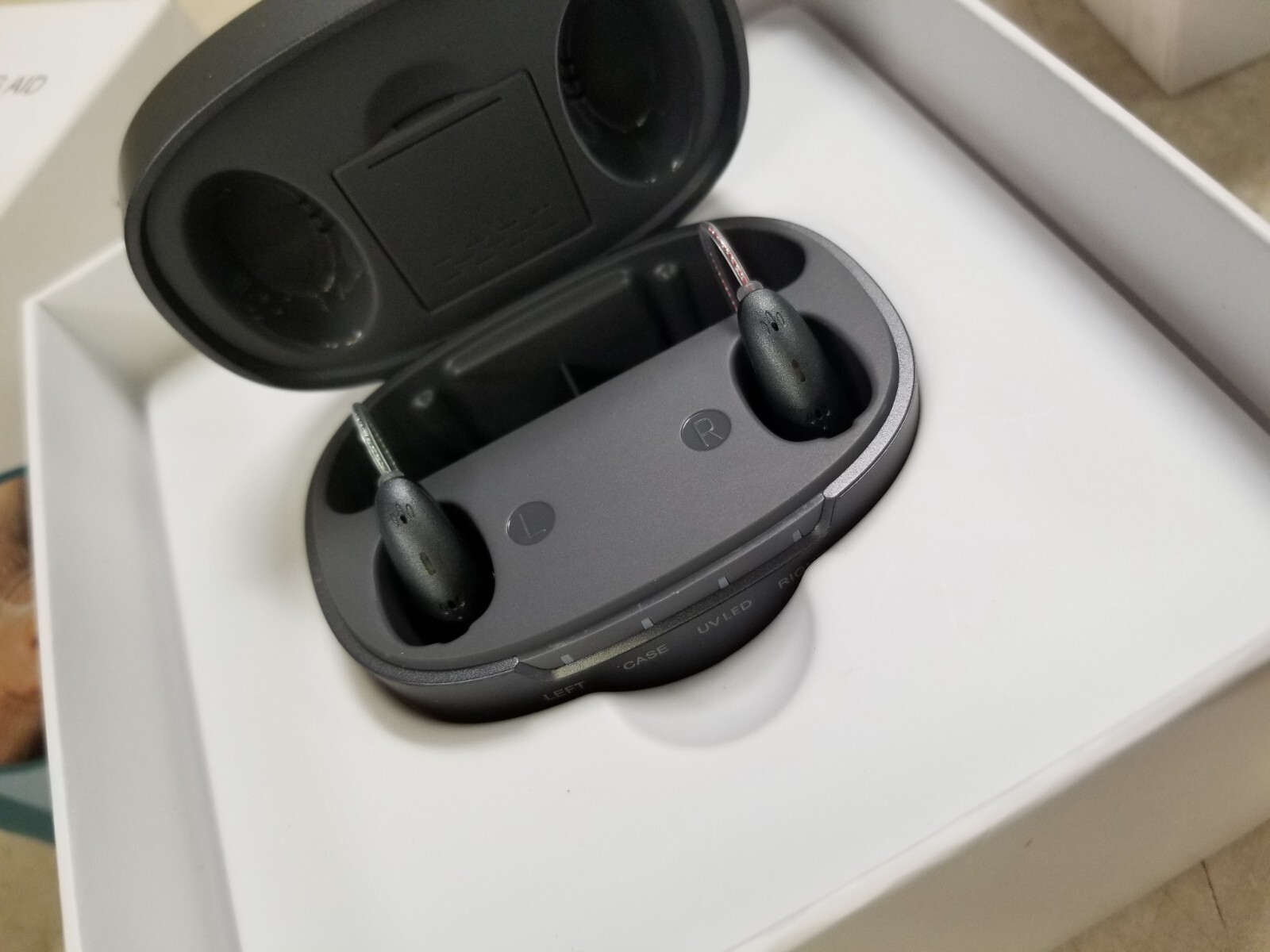 Brookstone Rechargeable Bluetooth OTC Hearing Aids & Charging Case