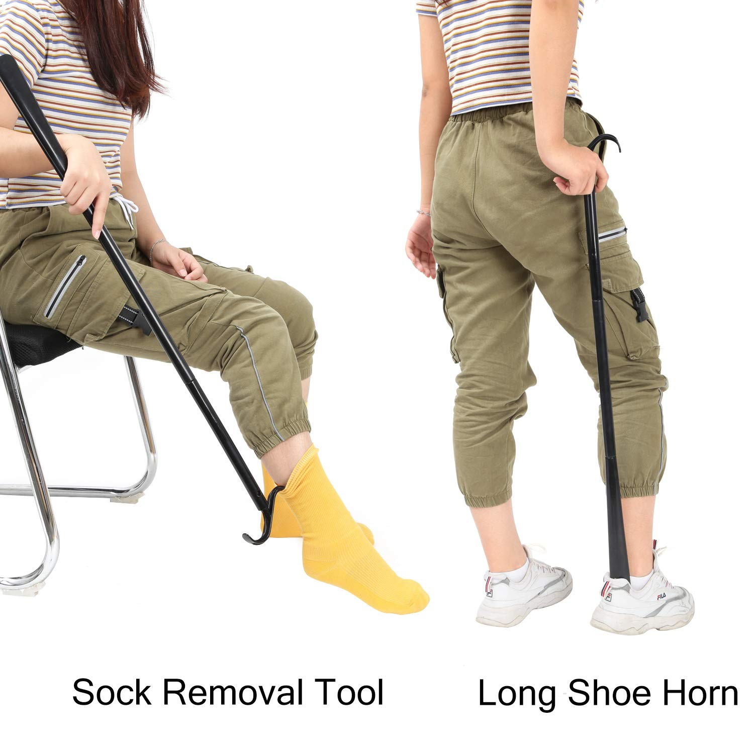 35″ Long Dressing Stick with Shoe Horn 1 Count (Pack of 1),