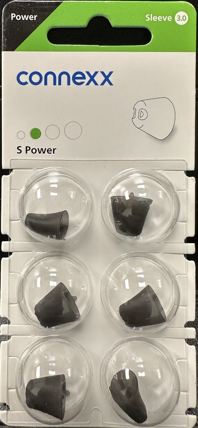 2 Pack S Power Connexx Sleeve 3.0. Fits Signia Rexton Widex Miracle Ear. Small.
