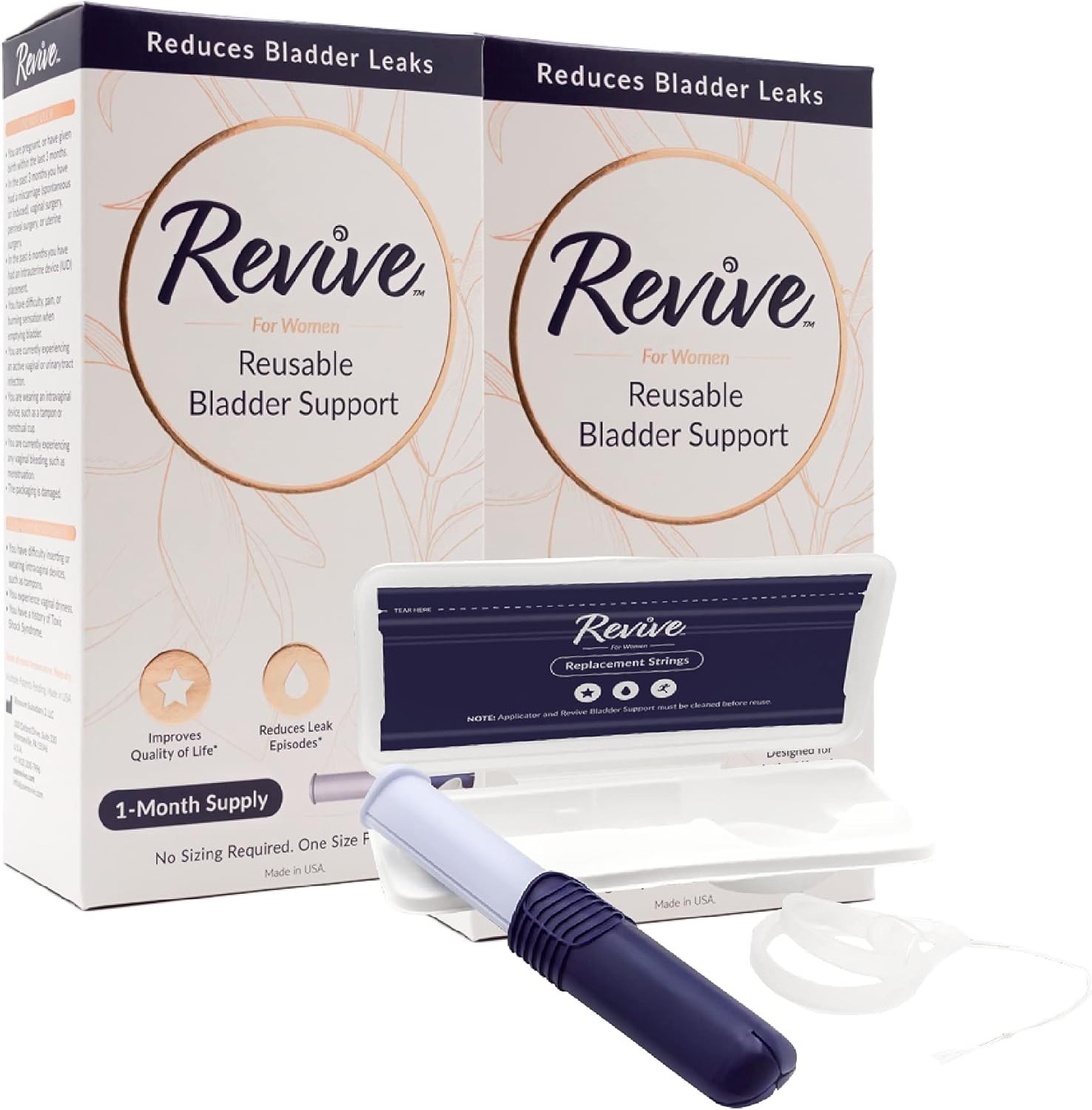 Revive Reusable Bladder Support For Women – One Size – 2 Pack (2 Month Supply)