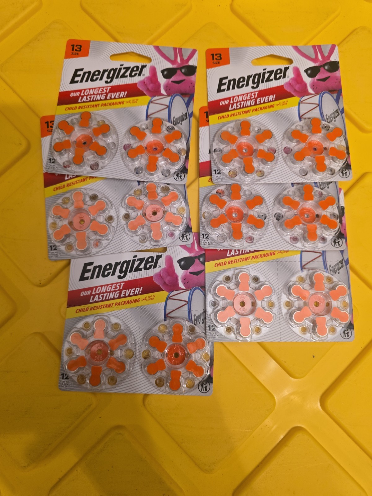 (Lot Of 6 Packs) Energizer Size 13 Hearing Aid Batteries. LONG LASTING!!