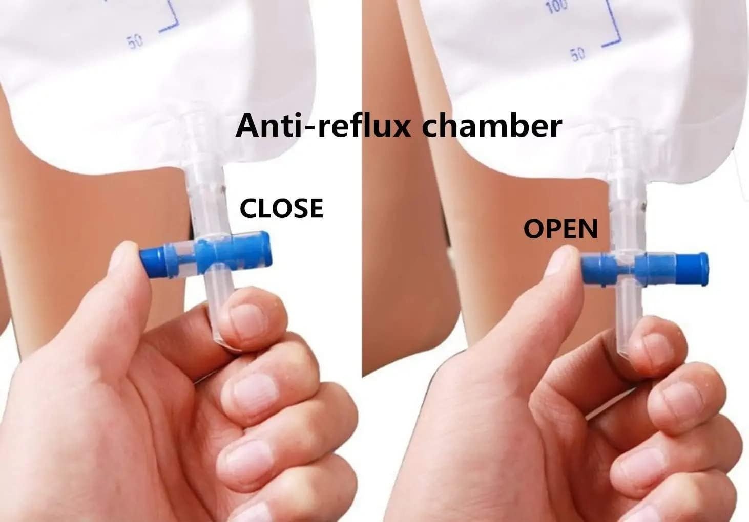 Convenient 3 Pack Leg Bags with Anti-Reflux Valve – 500ml, Includes Straps