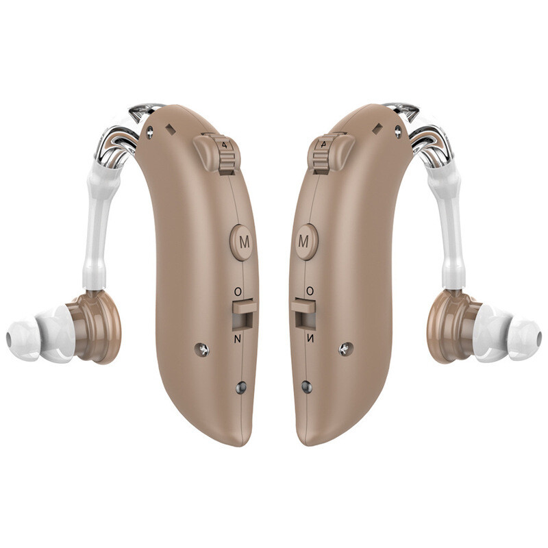 2X Of Digital Hearing Aid Severe Loss Rechargeable Invisible BTE Ear Aids