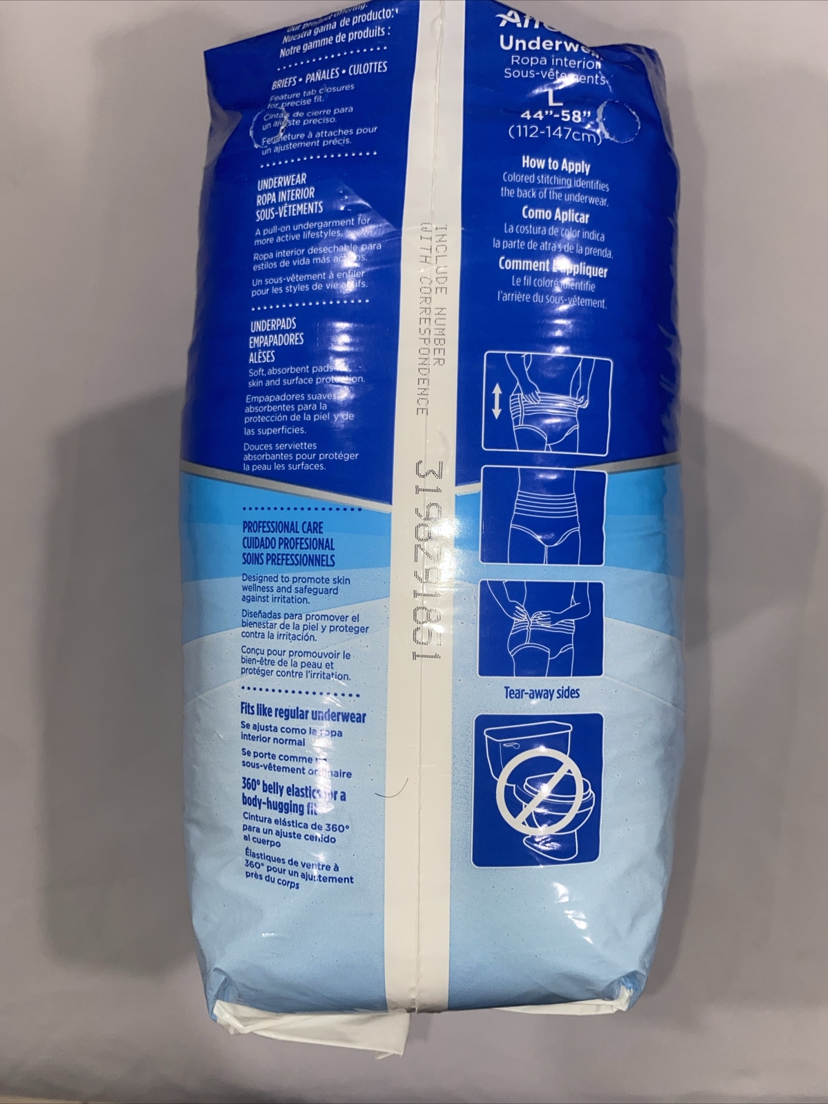 Attends Advanced L Underwear APP0730 Heavy 18 Count 45″-58″ 112-147Cm Disposable