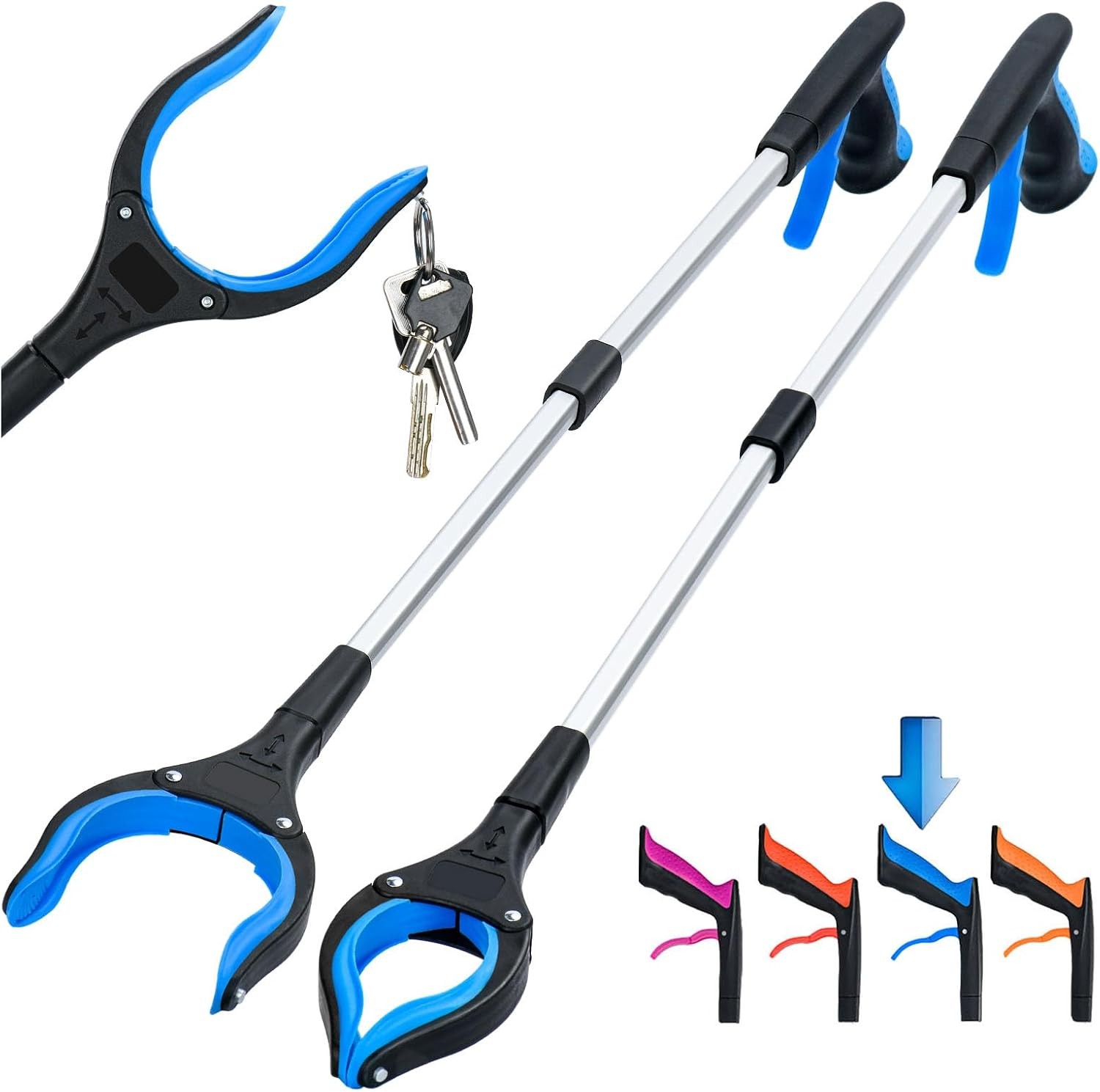2-Pack Grabber Reacher Tool,32 Inch Foldable Reacher Grabber Pickup Tool with