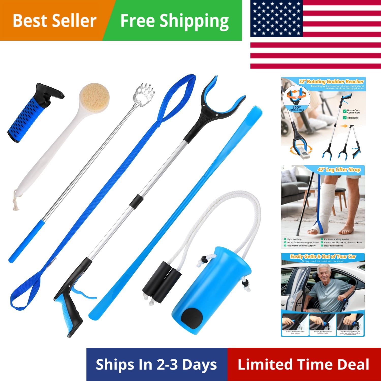 7PC Hip Kit, Hip Kit for Seniors Total Hip Replacement Prime, Mobility Aids w…