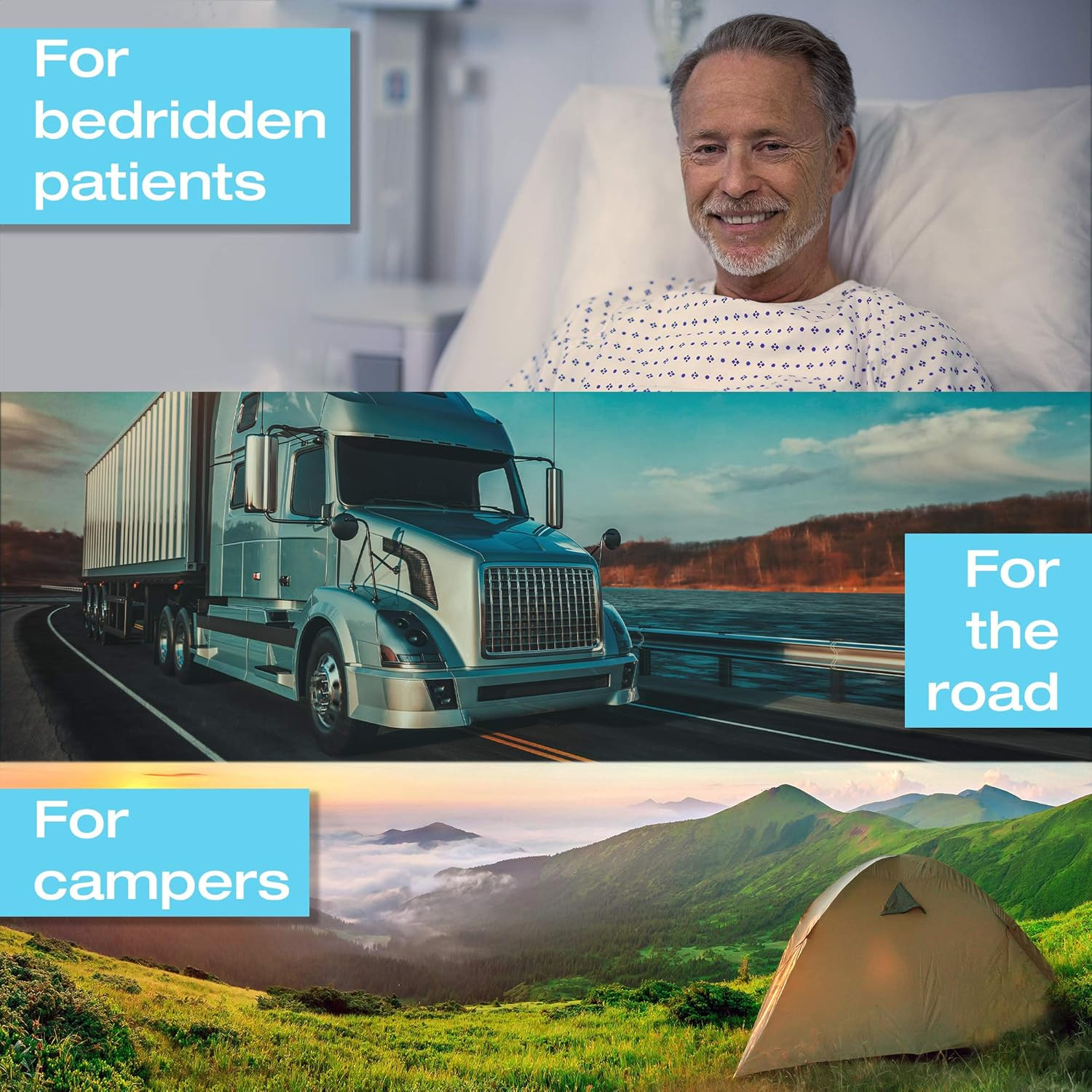 Urinals for Men Glow in The Dark Lid by (1 Pack) – 32oz/1000mL Thick Plastic Me