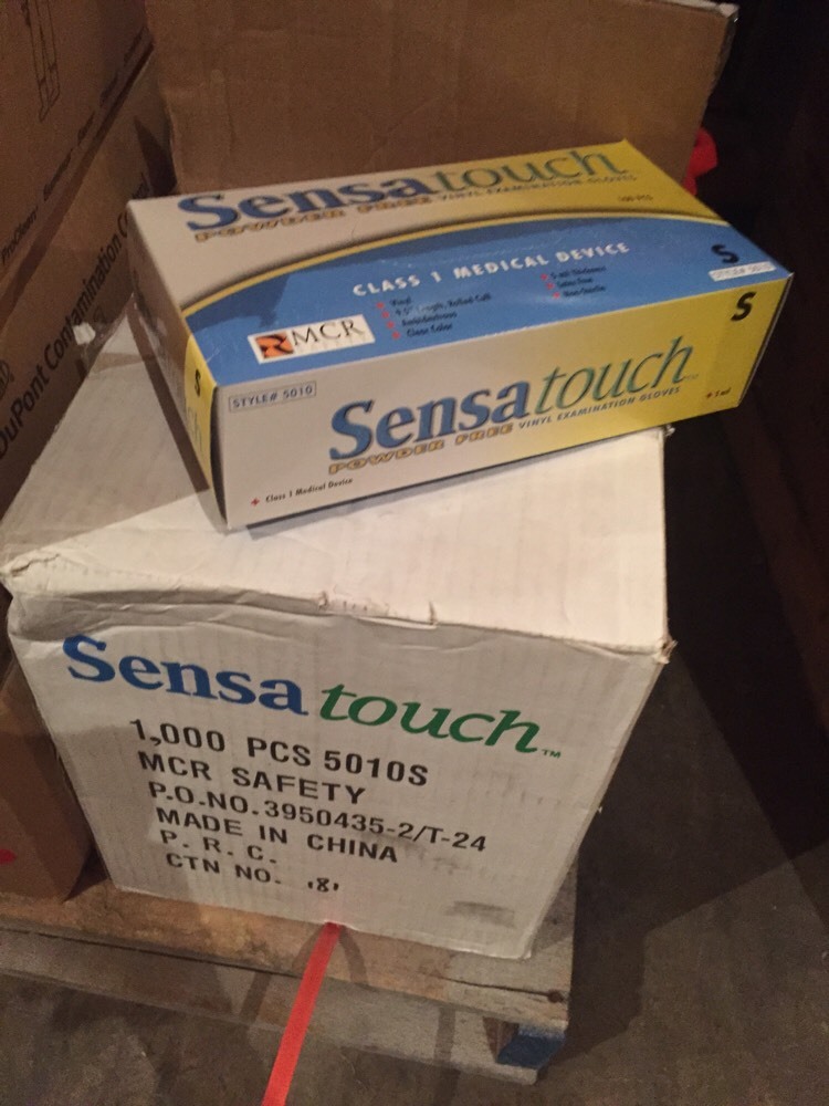 Case/1000 MCR Safety 5010 SensaTouch Vinyl Exam Powder Free Gloves SM