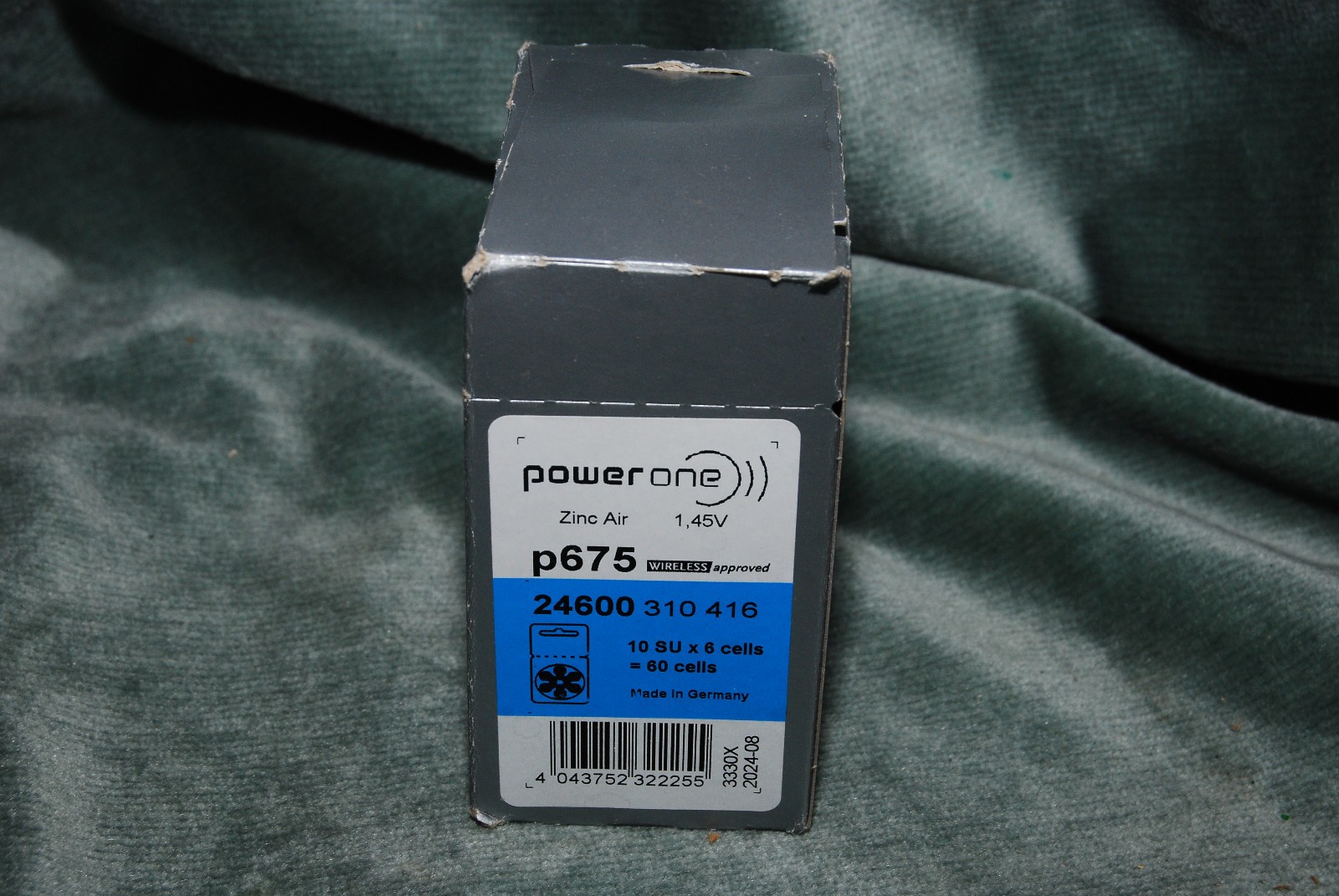 10 PowerOne Zinc Air p675 1.45V Hearing Aid Battery 6 Pks (60 Total) Exp 8-2024