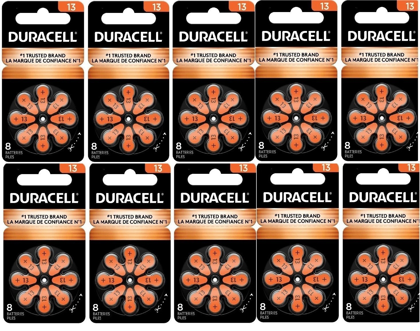 Duracell Activair Hearing Aid Batteries: Size 13 (80 Batteries) Exp 2029