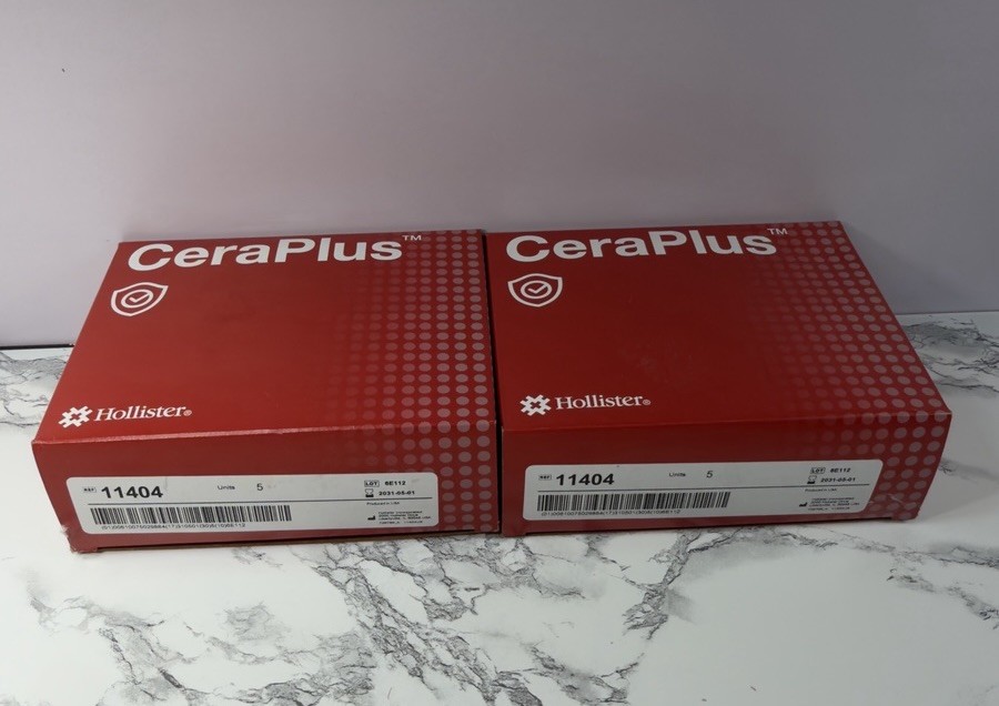 Hollister 11404 New Image Ceraplus 2 Piece Ostomy Skin Barrier Lot Of 2 SEALED
