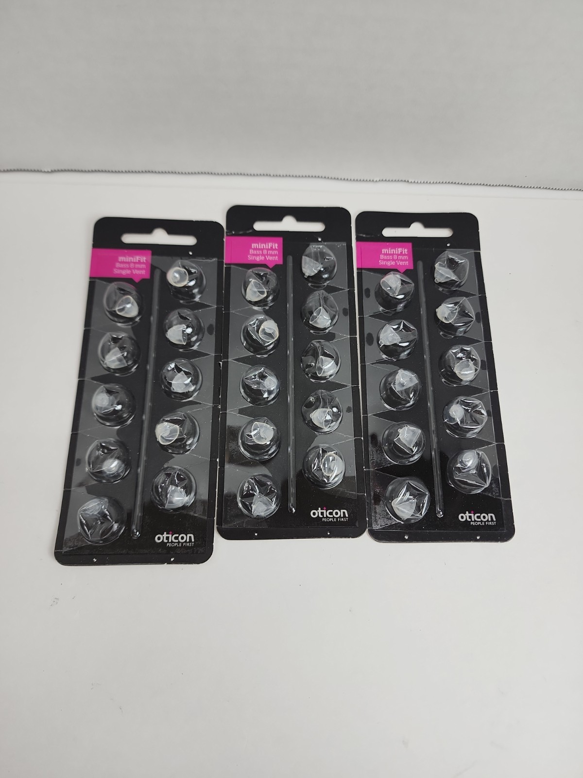 Oticon MiniFit Single Vent Bass Domes 8mm Hearing Aid Supplies 3 Packs