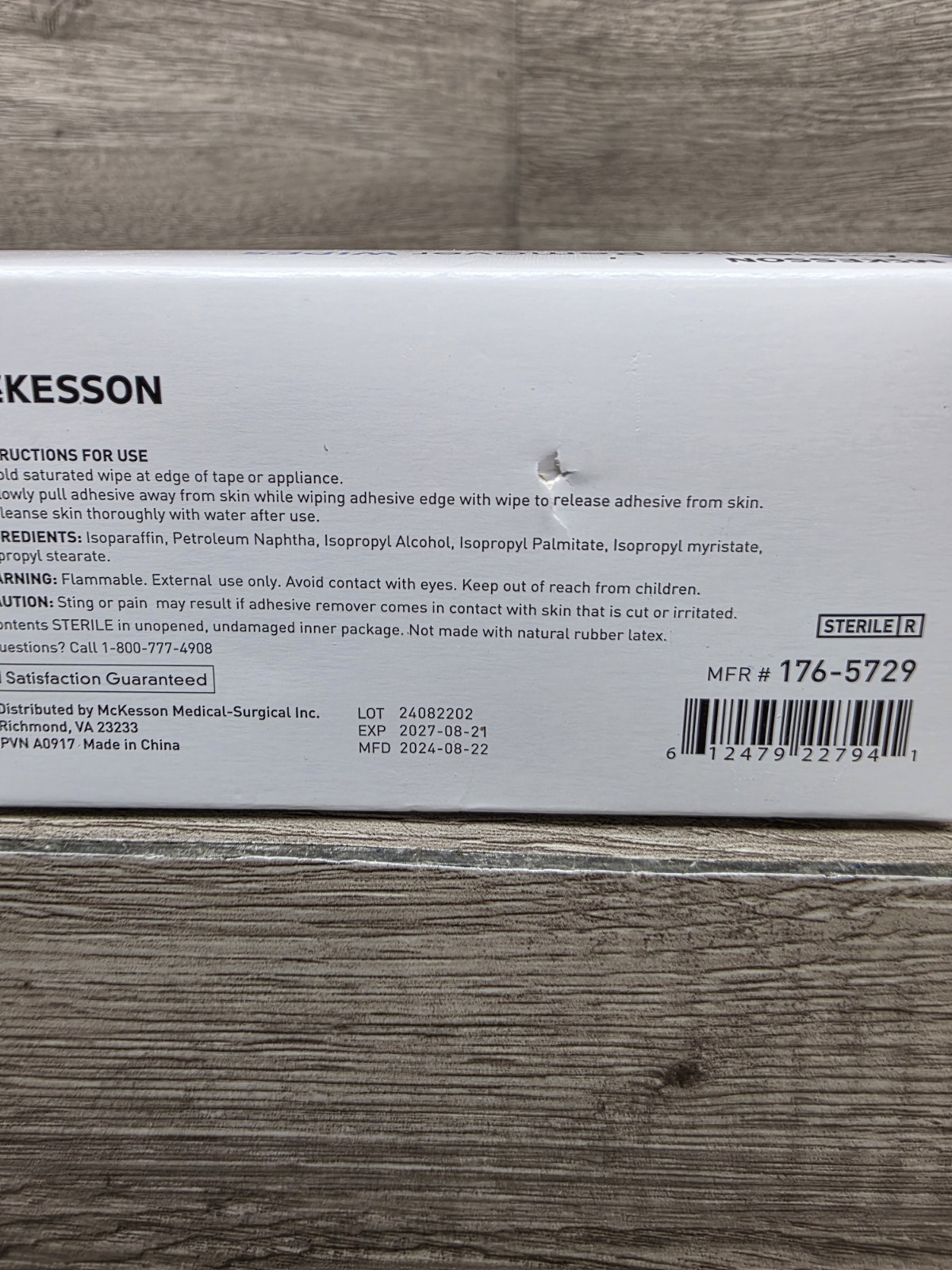 McKesson Adhesive Remover Wipes, Sterile, Individual Packet 5 Packs Of 50